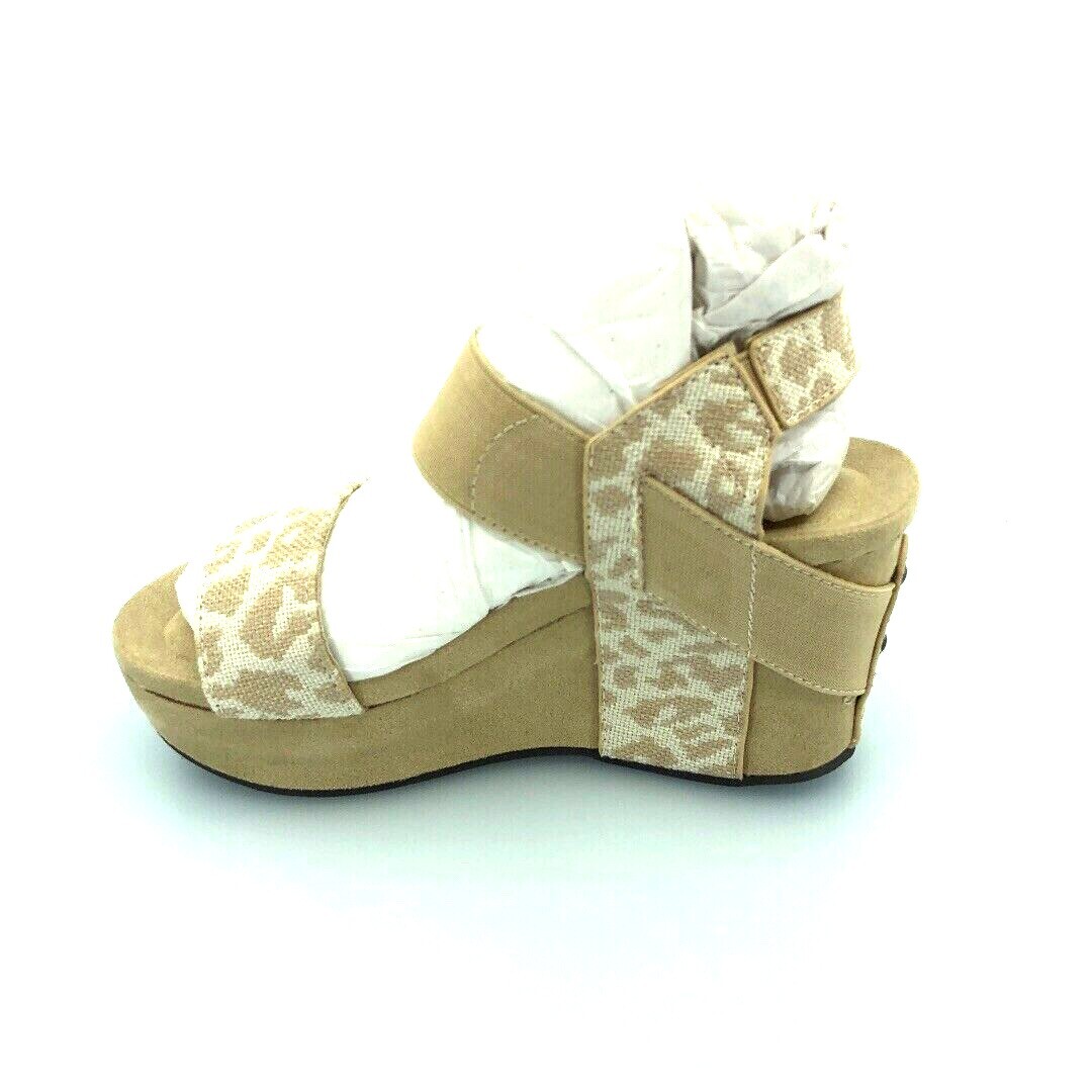 Pierre Dumas Hester 1 Nude Combo Printed Wedge Heel Shoes (choose size) New