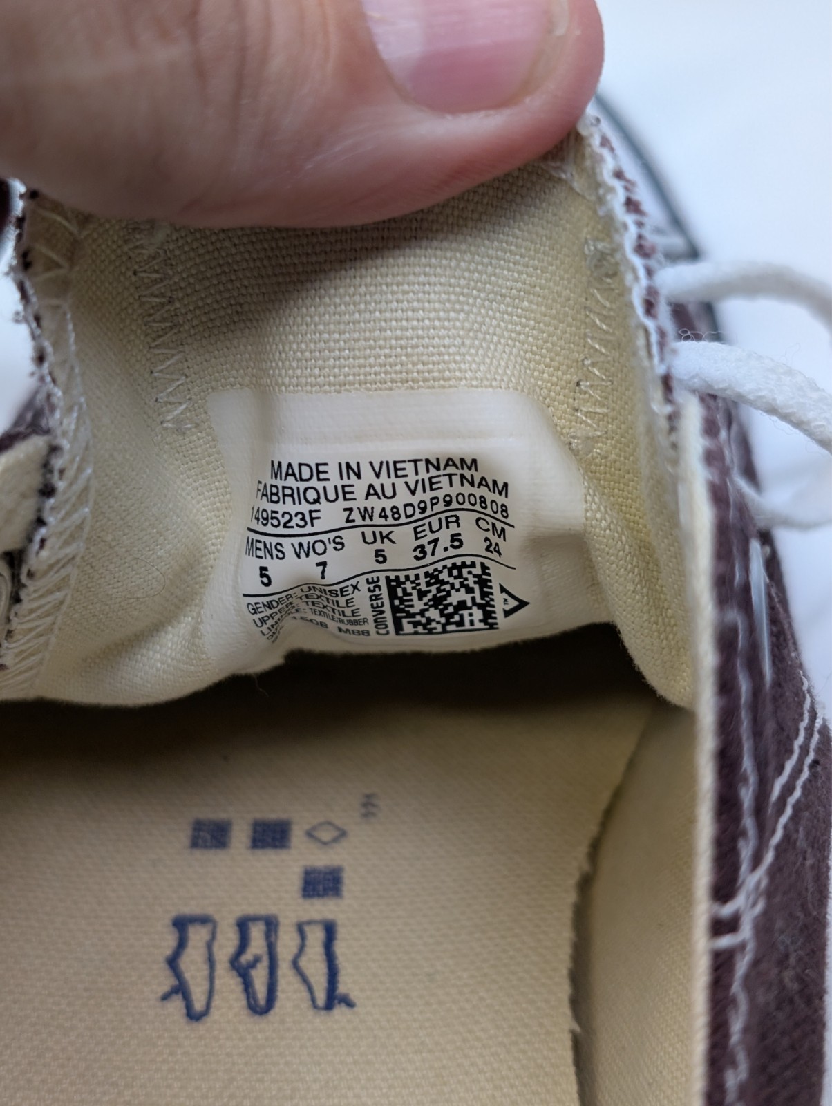 Converse All Star Low Top Canvas Sneakers Brown Unisex Mens 5 Womens 7 Used