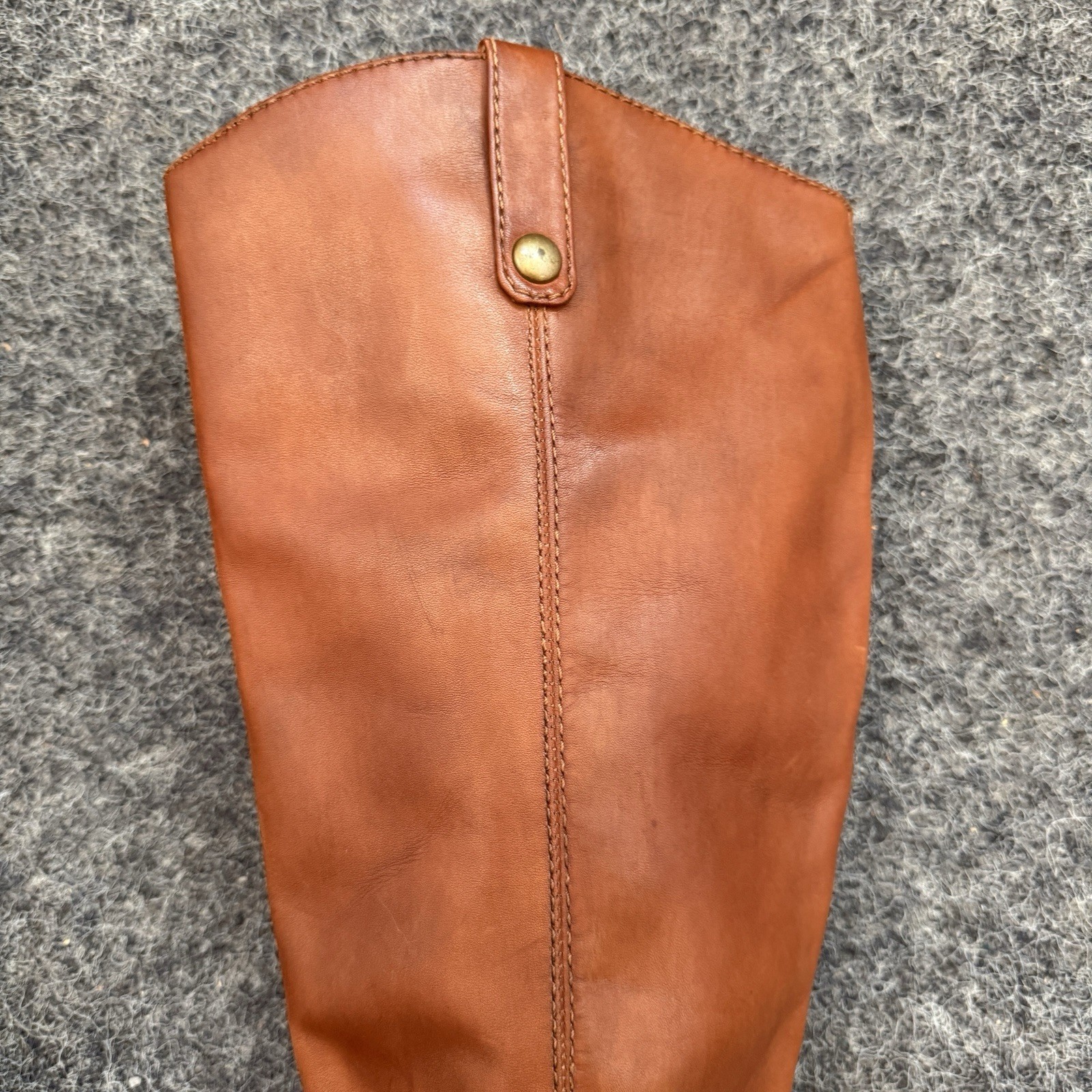 I.N.C. International Concepts Fawne Leather Tall Riding Boots Cognac Brown Sz 11