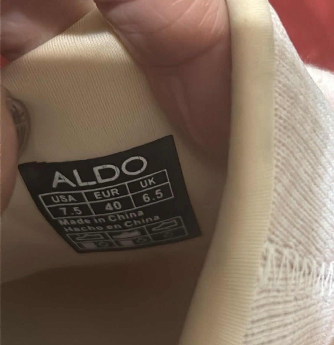 ALDO Knit Textile Low Top Lace-Up Sneakers Women’s Pink/White Solid