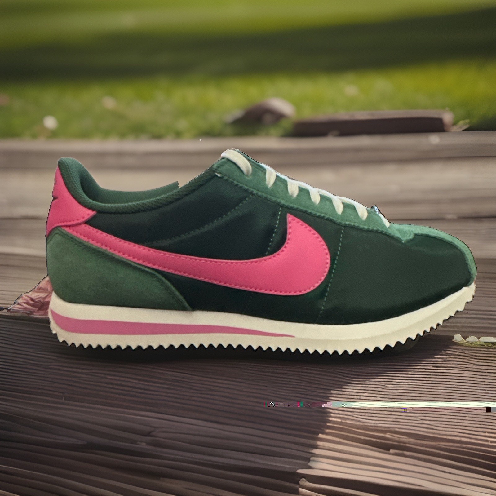 New Women’s Size 6.5 Nike Cortez Green Pink Fir IF1764-300