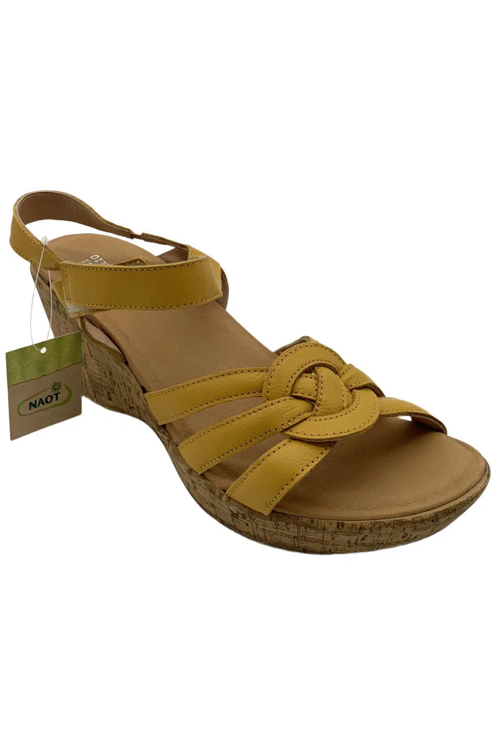 Naot Women’s Leather Adjustable Wedges Tropical Marigold