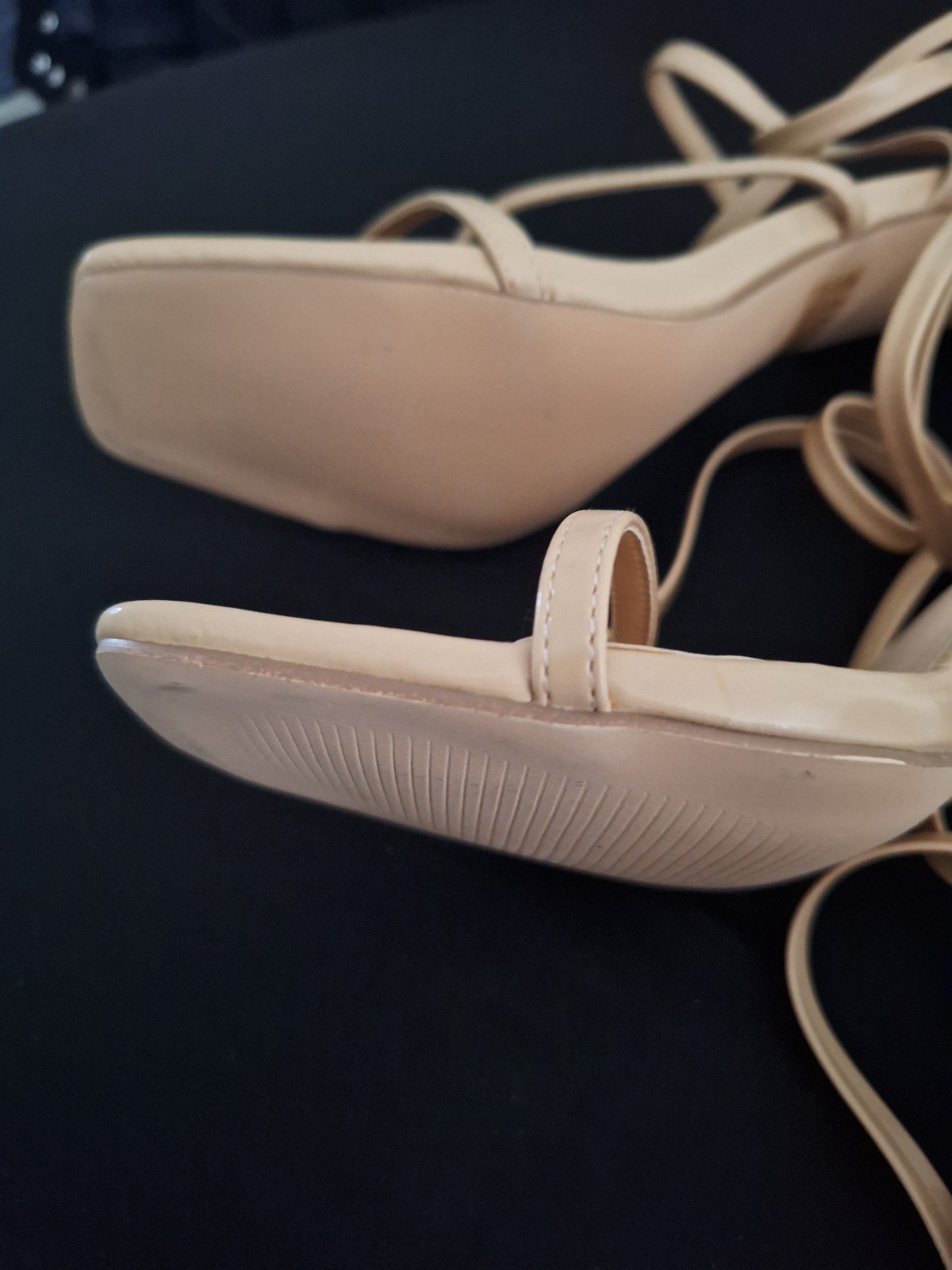 Dream Paris Womens Heels Size 11 Rise Gold Strap Up Open Toe Slip On Sandals