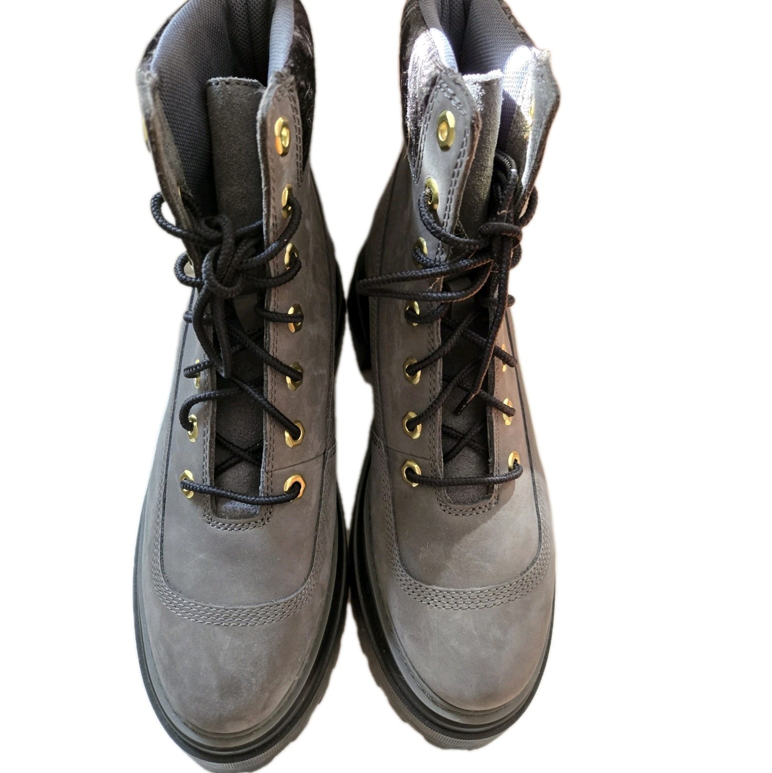 Timberland Sky 6 Inch Women Size 8.5 Rebotl Gray Clunky Lace Up Boots New,