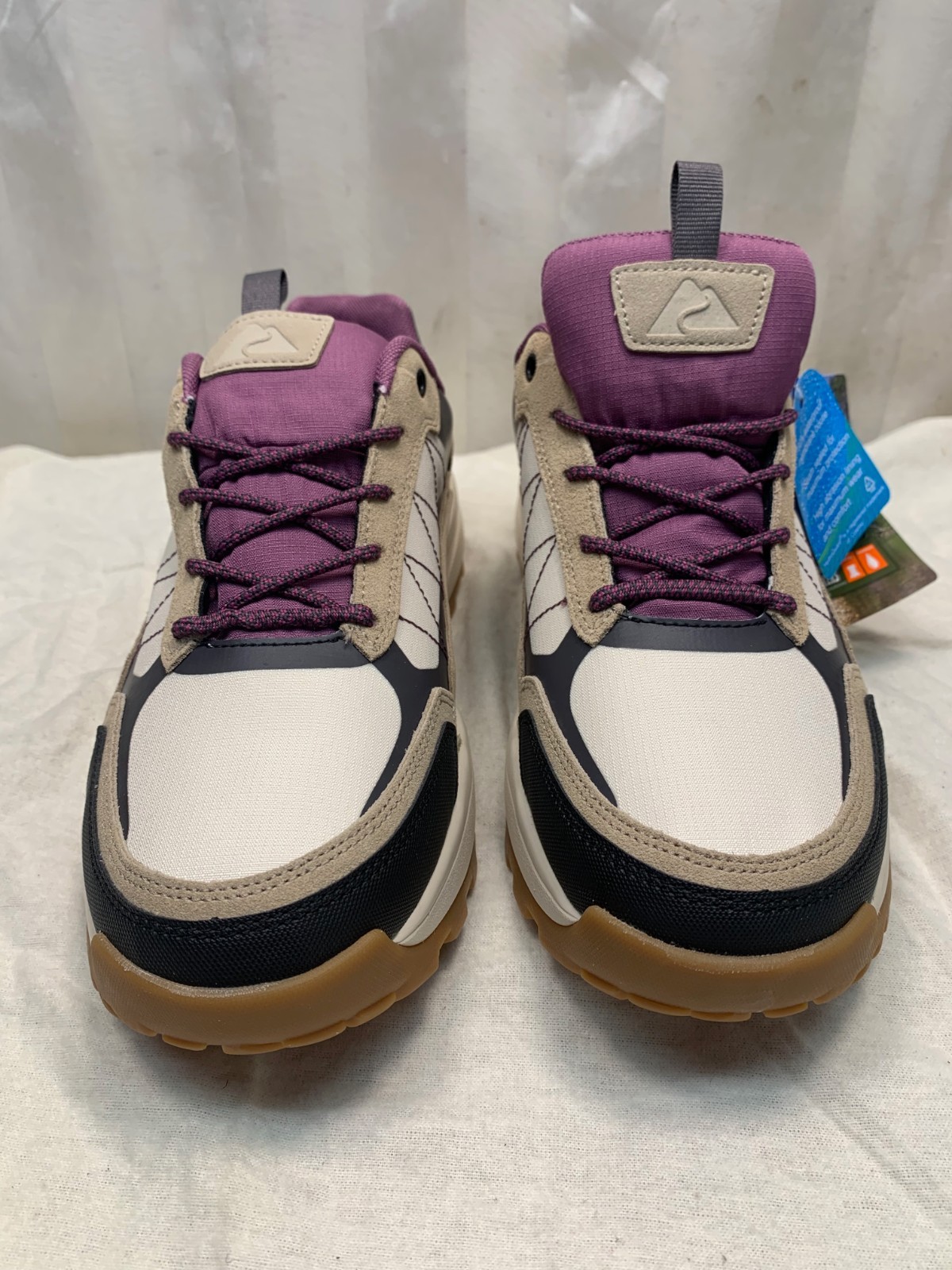 NWB Ozark Trail Waterproof Women’s Hiking Sneakers Purple Cream Low Size 11