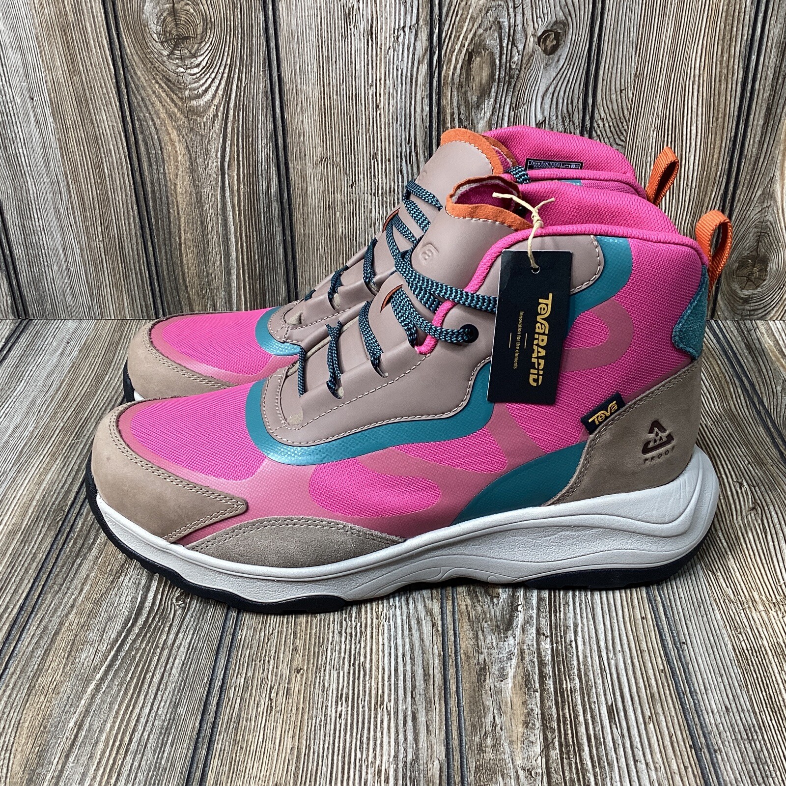 Teva Womens Waterproof Geotrecca Rp Multicolored Hiking Boots US Size 12.5 *NEW*