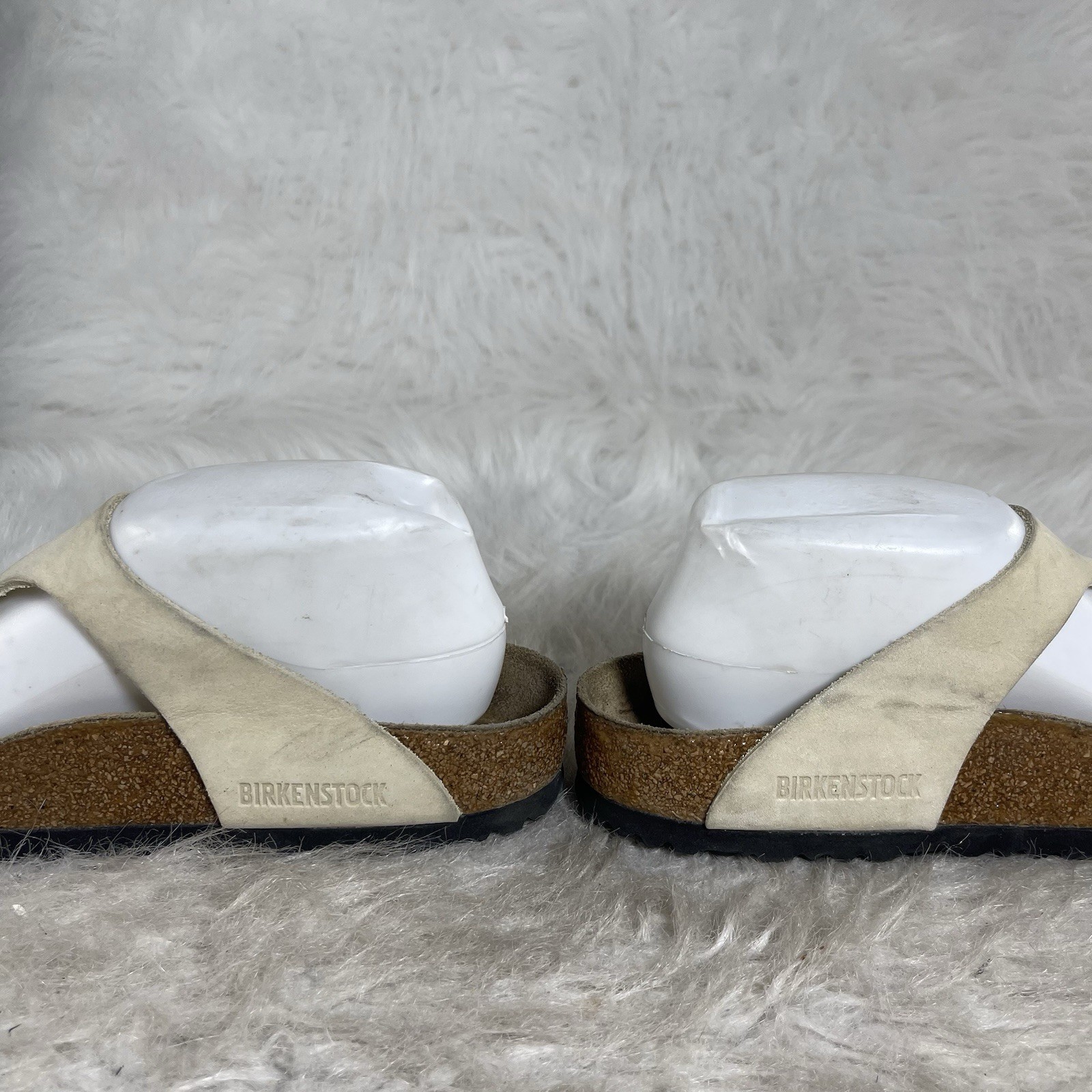 Birkenstock Gizeh Suede Sandals Cream Narrow EU 39 Women’s 8 Germany
