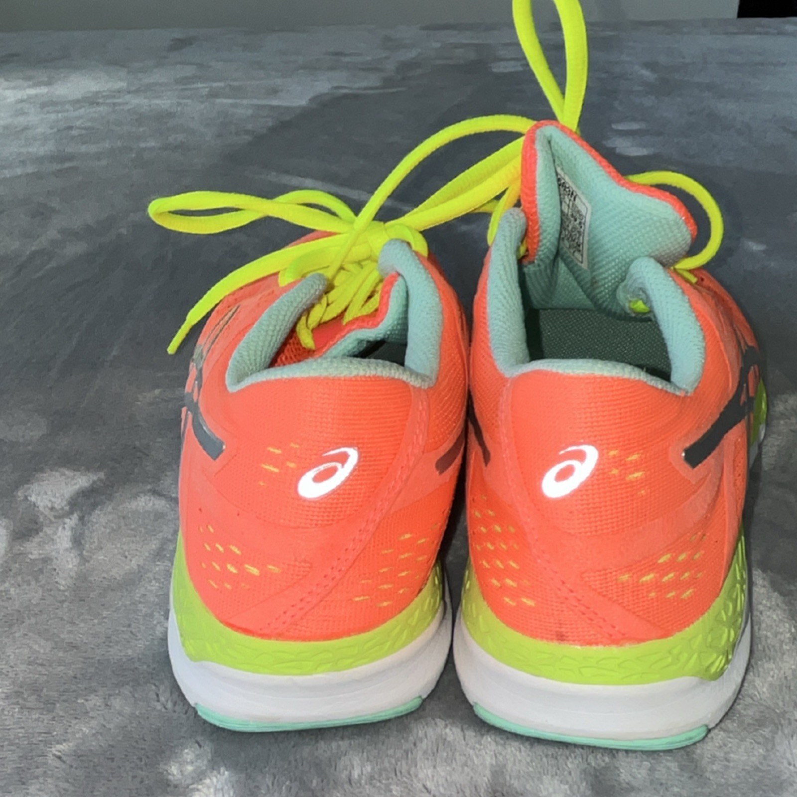ASICS T583N Women’s Low Top Lace-Up Sneakers Mesh Synthetic Orange Multi size 8