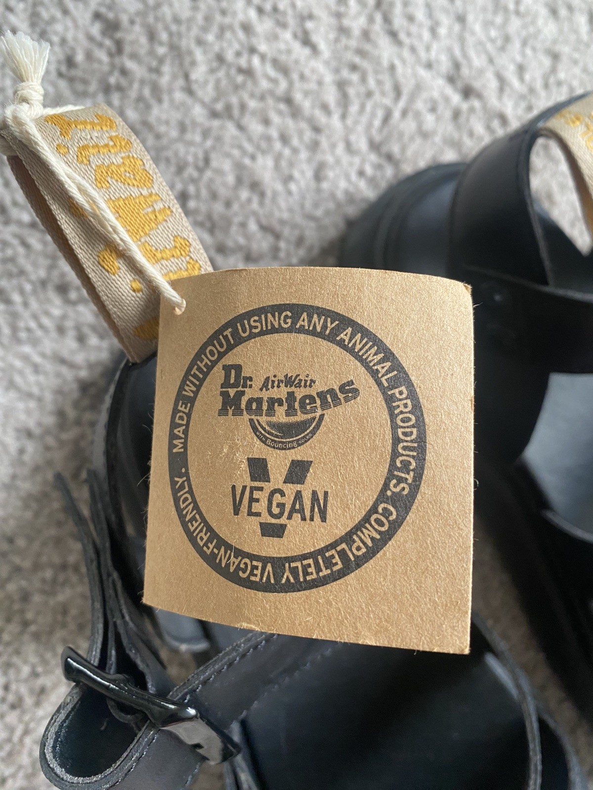 Dr. Martens Vegan Gryphon Slingback Sandals Black Size UK Men’s 9 / US Men’s 10
