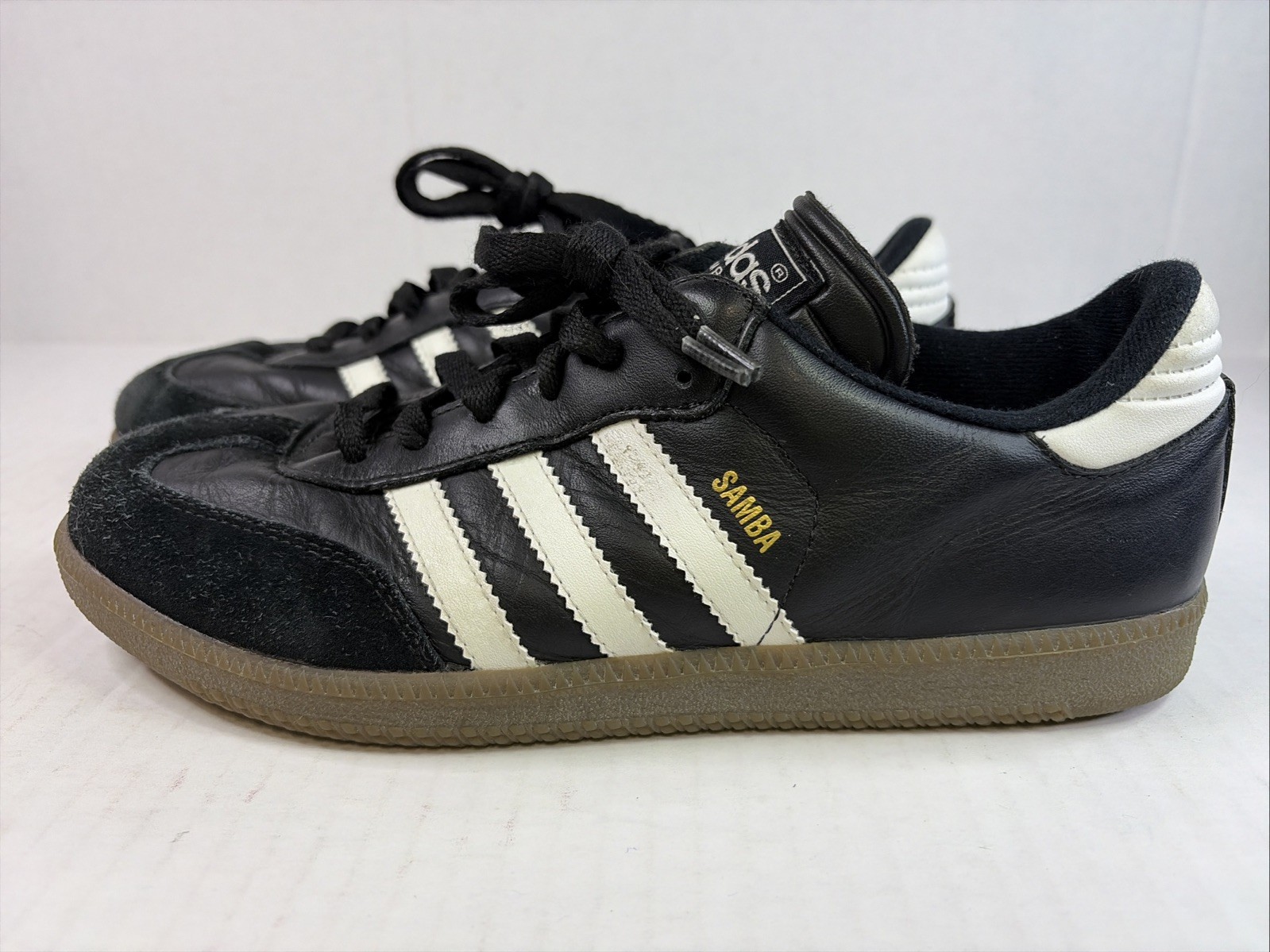 adidas Samba Classic Black White Gum Sneakers Men Size 6 Women 7 Shoes No Box