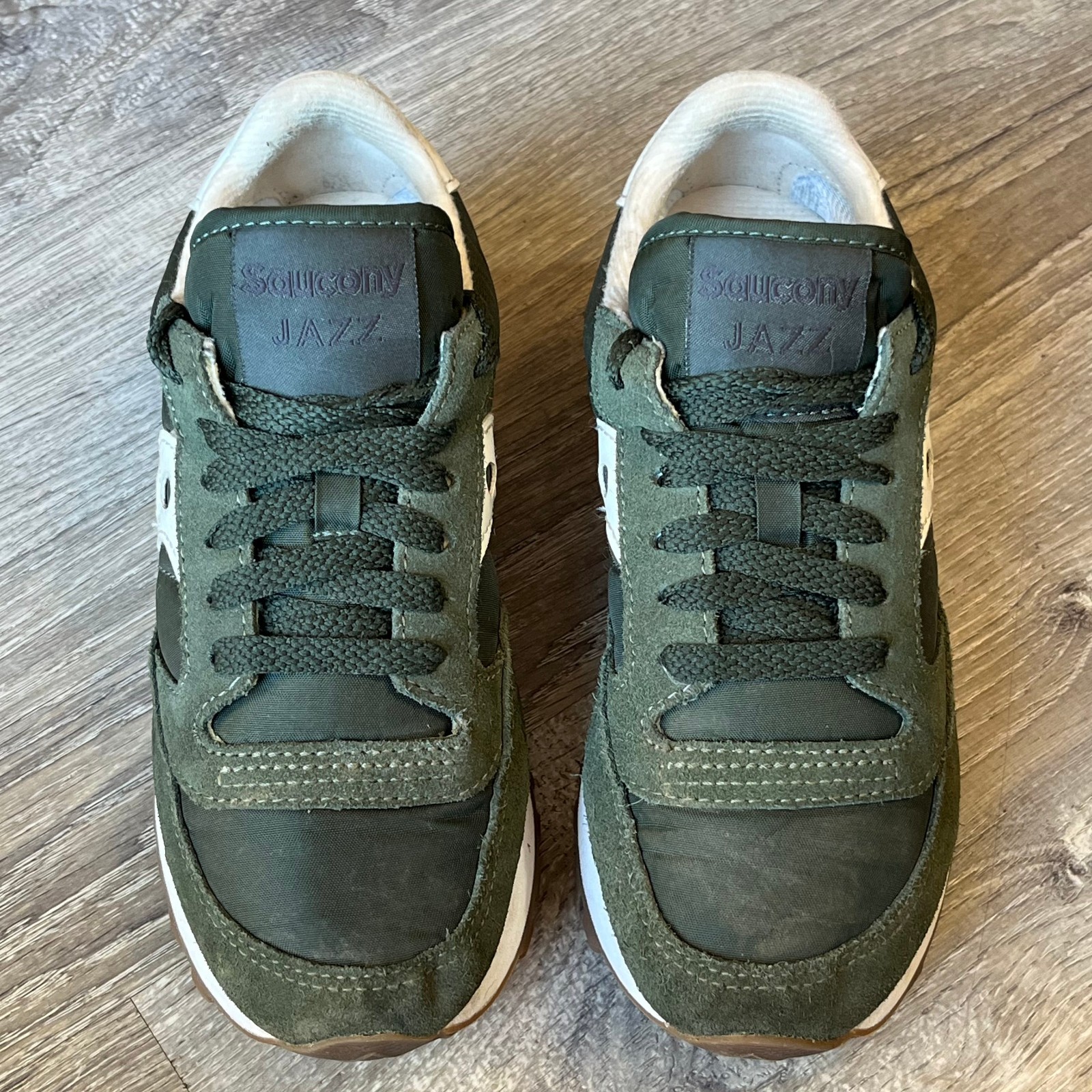 Saucony Jazz Original Suede Sneakers Olive Green Women 5 Men 3.5 UK 2.5 EU 35.5