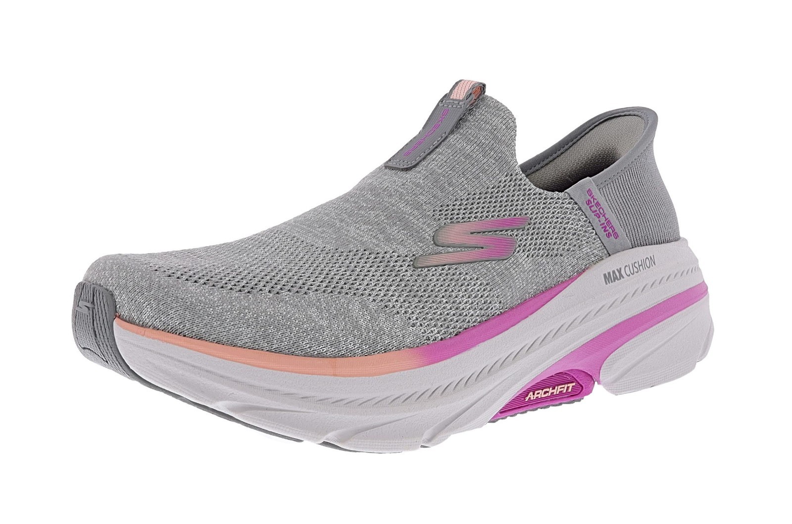 SKECHERS WOMEN’S MAX CUSHIONING ARCH FIT 2.0-CAMBRIDGE 128945/GYPK WALKING SHOES