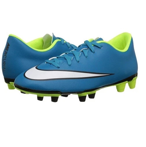 Nike Mercurial Victory V FG Blue Lagoon White Black Soccer 658575-400 Size 7.5