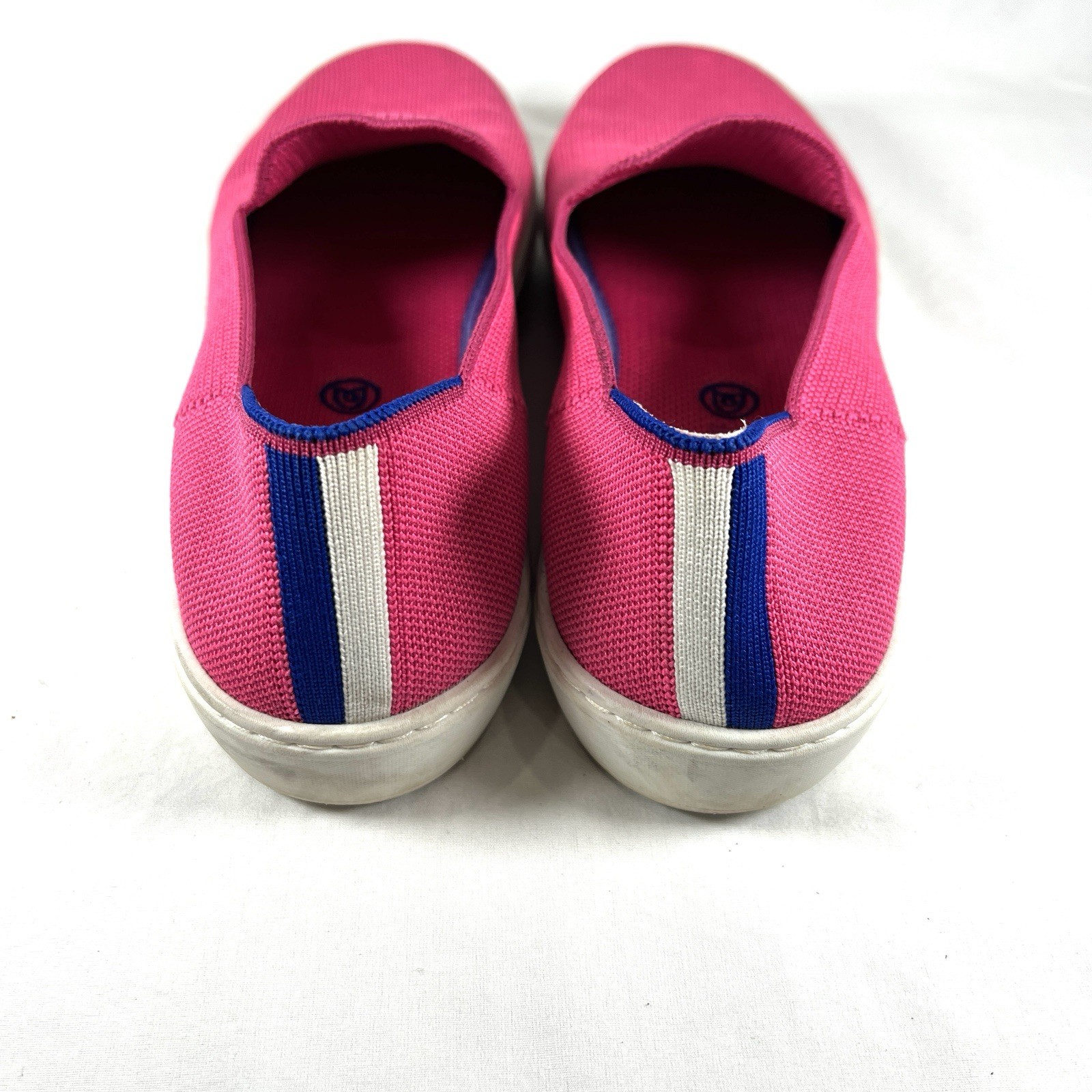 Rothy’s Pink Slip-On Sneakers Knit Flats Eco Friendly Washable Comfort Shoes 9.5