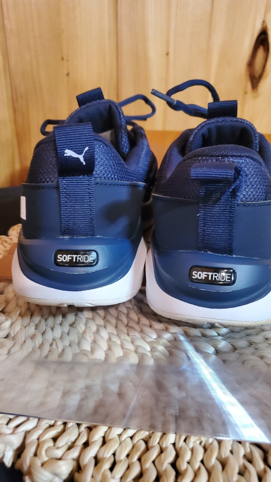 Puma Softride Blue Knit Mens Shoes Size UK5 – US6