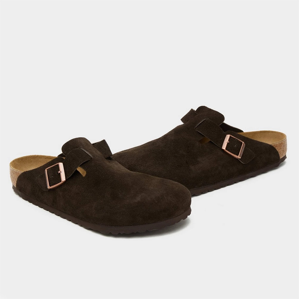 Birkenstock Boston Mocha Suede Soft Footbed Men’s and Women’s Shoes New with Box