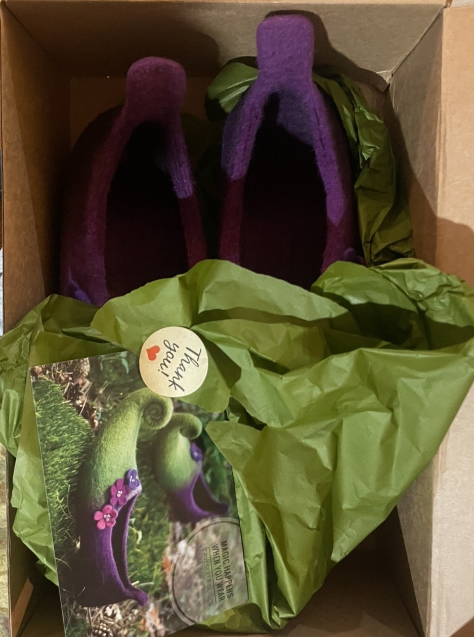 Zavesfelt Fairy/Elf Shoes Women’s US 8.5-9.5 Felted Wool Handmade in Lithuania