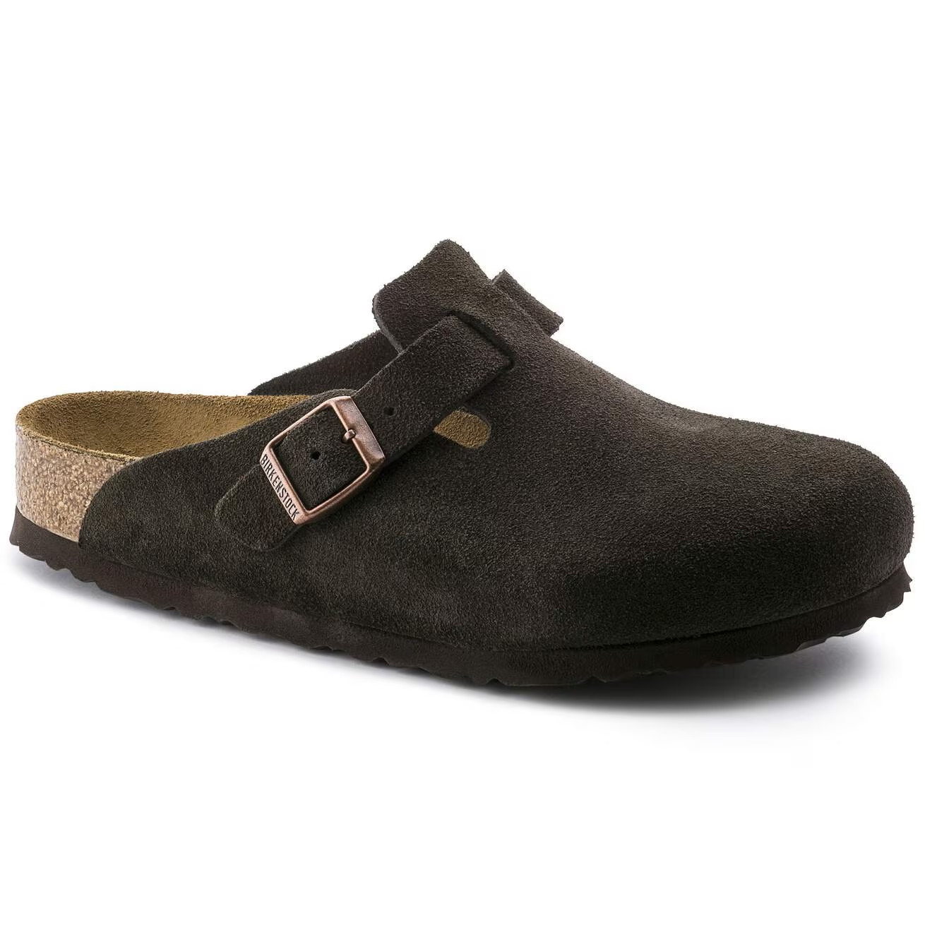 Birkenstock Clogs Boston Soft Footbed Suede Upper Women 40 Regular/Wide Mocha