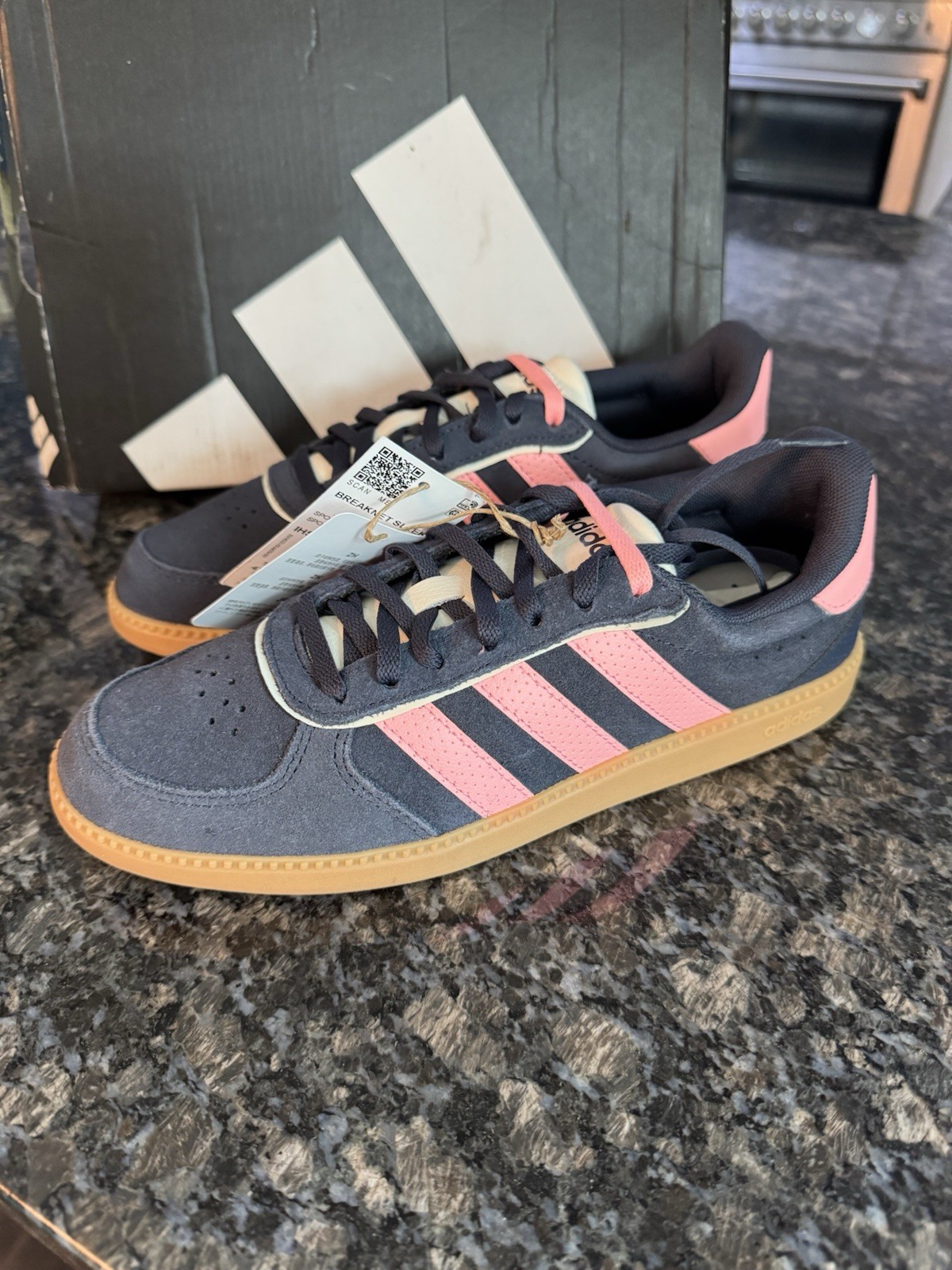 Adidas Breaknet Sleek IH5467 Sneaker Shoes Black Women’s Size 6 Running Lace Up