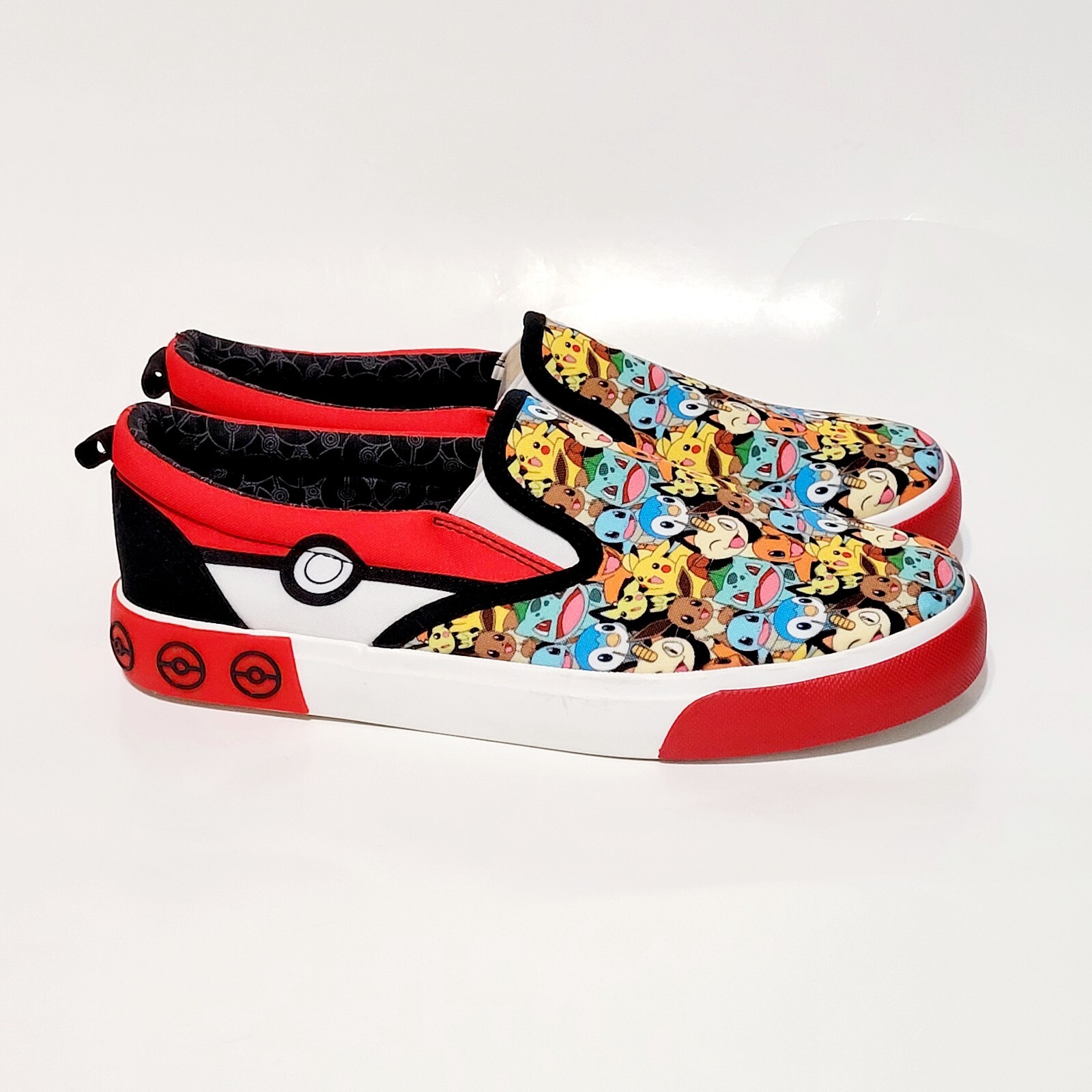 Pokemon Creatures Ground Up Slip On Canvas Loafer Sneaker Shoes Wms 8US 38.5EU