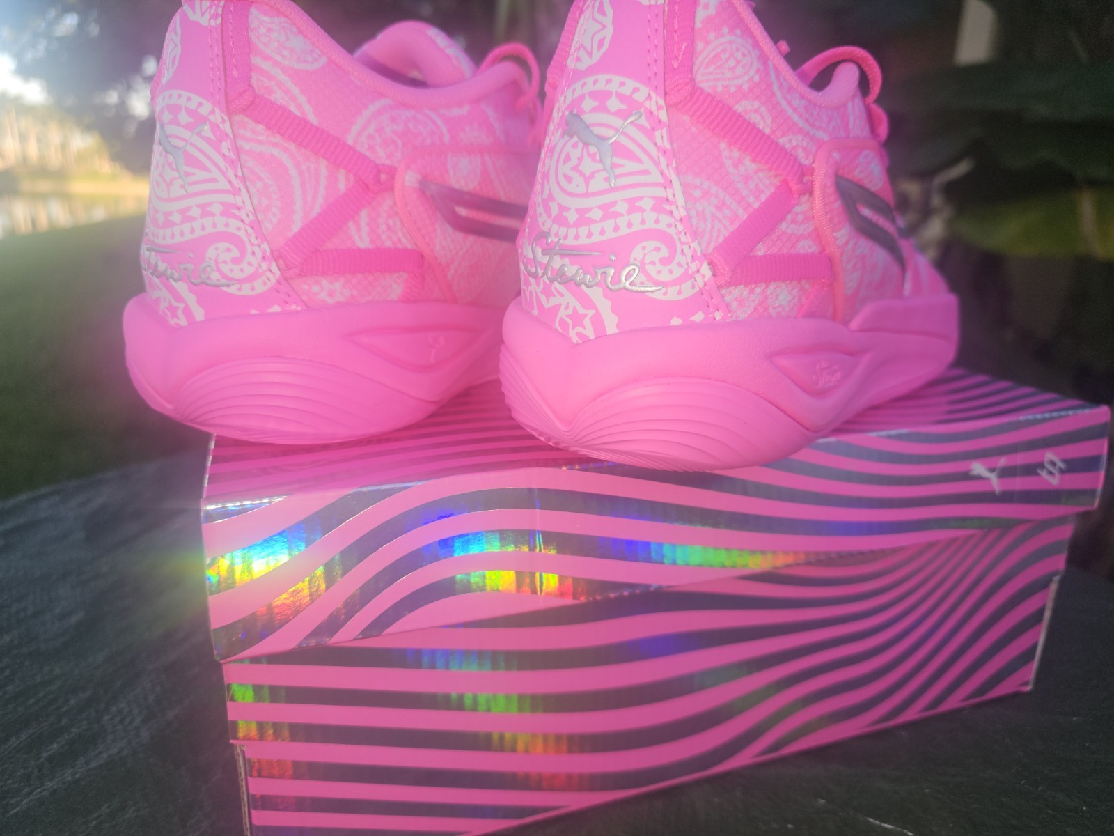 Size 10 PUMA Stewie 4 Shooting Stars Womens Basketball Shoe 312171 Mens Size 8.5
