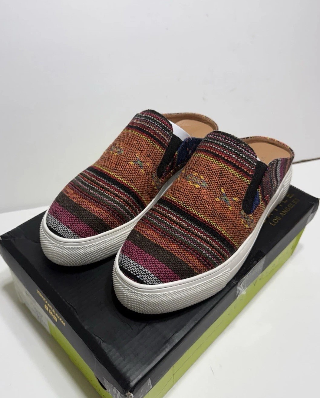 Very Volatile Embroidered Boho Striped Slip On Platform Sneakers Women’s Sz 7