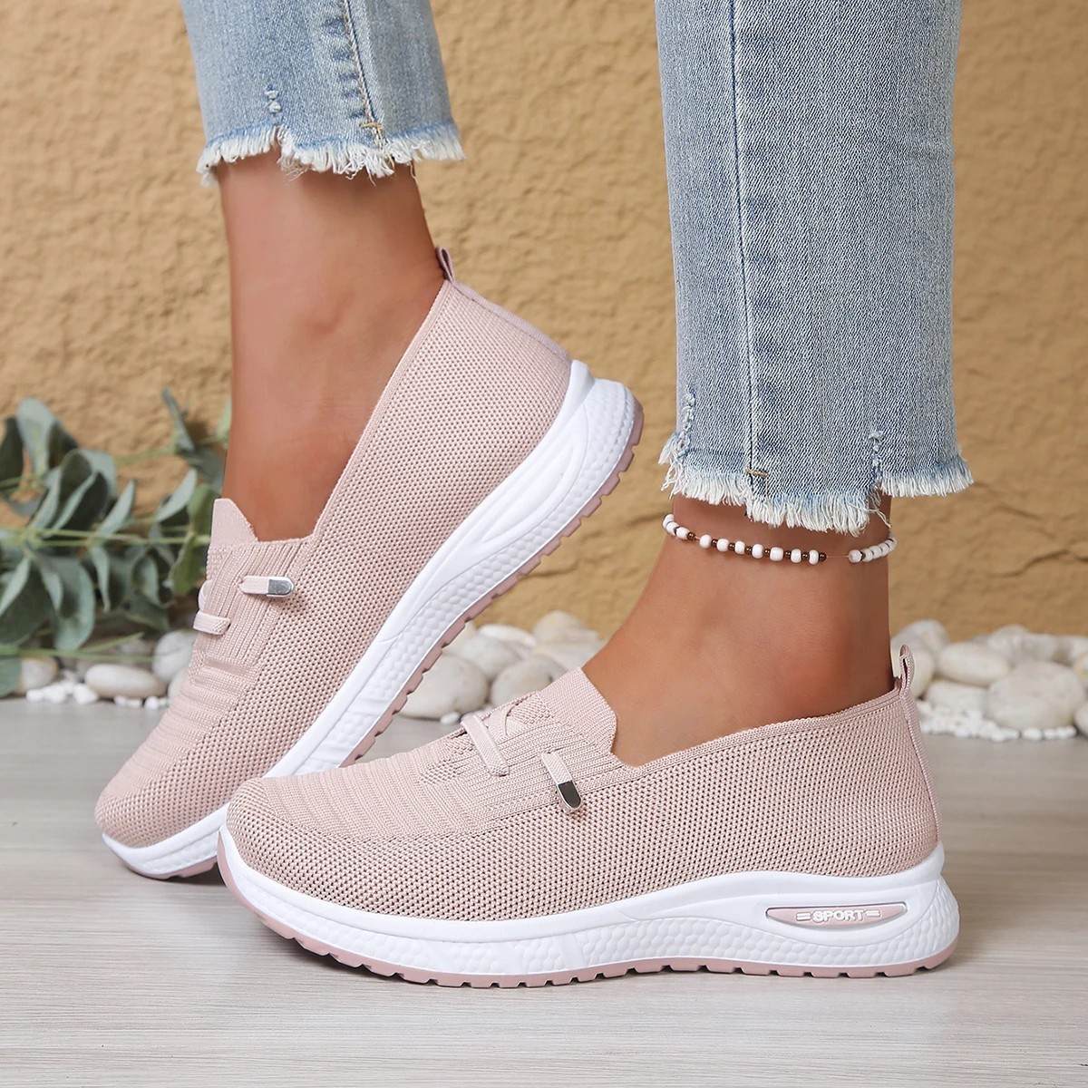 Women’s Slip On Sneakers Lightweight Breathable Walking Casual Comfort Shoes