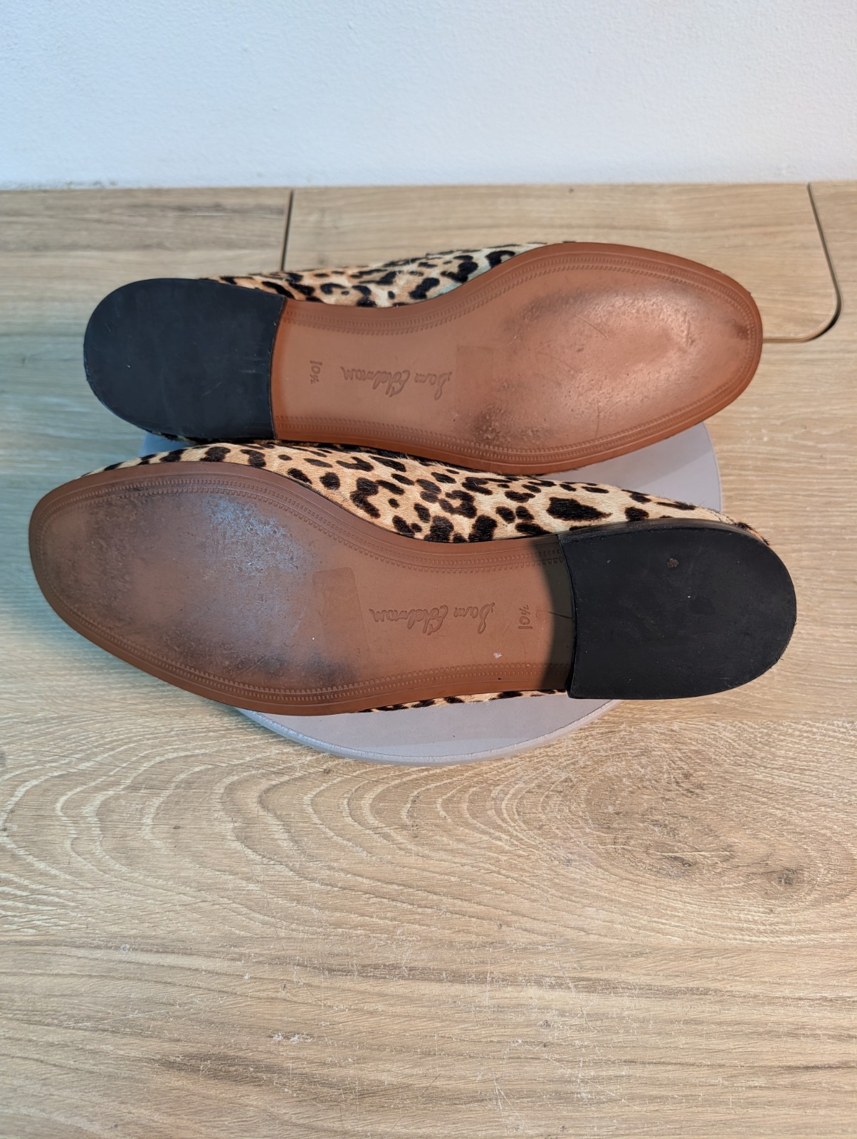 Sam Edelman Lior Penny Loafer Womens Size 10.5 Calf Hair Leopard Print Shoes