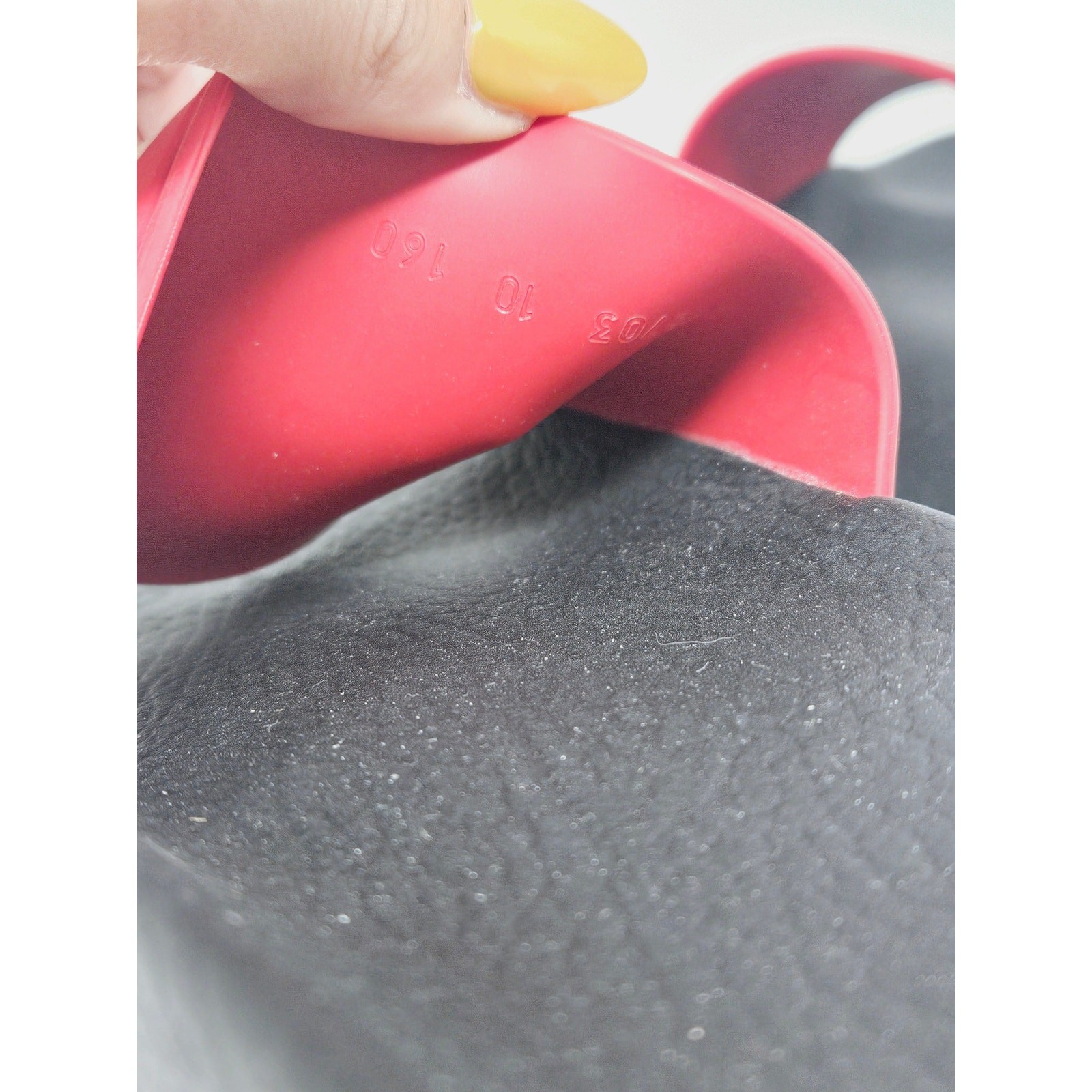 Gucci Red multicolor signature GG logo rubber sandals 40 sz