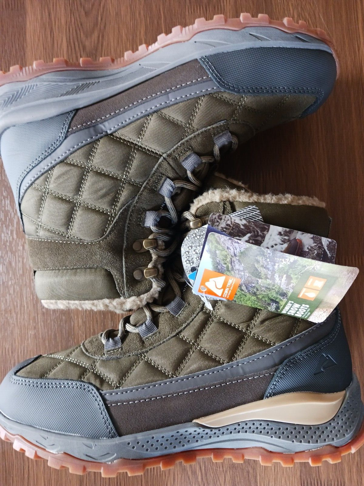 Ozark Trail Waterproof Insulated Mesh Snow Boot Olive Green (Women Size 7)