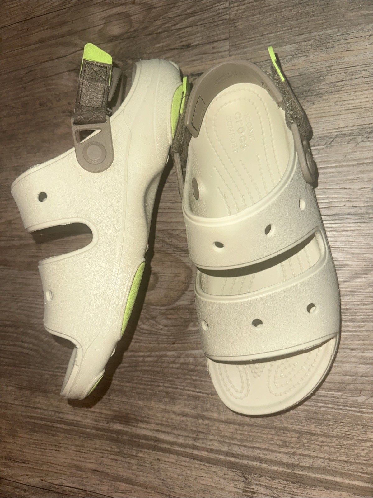 Crocs All Terrain Men’s 6 Shoes Tan Iconic Comfort Womens 8 Sandals
