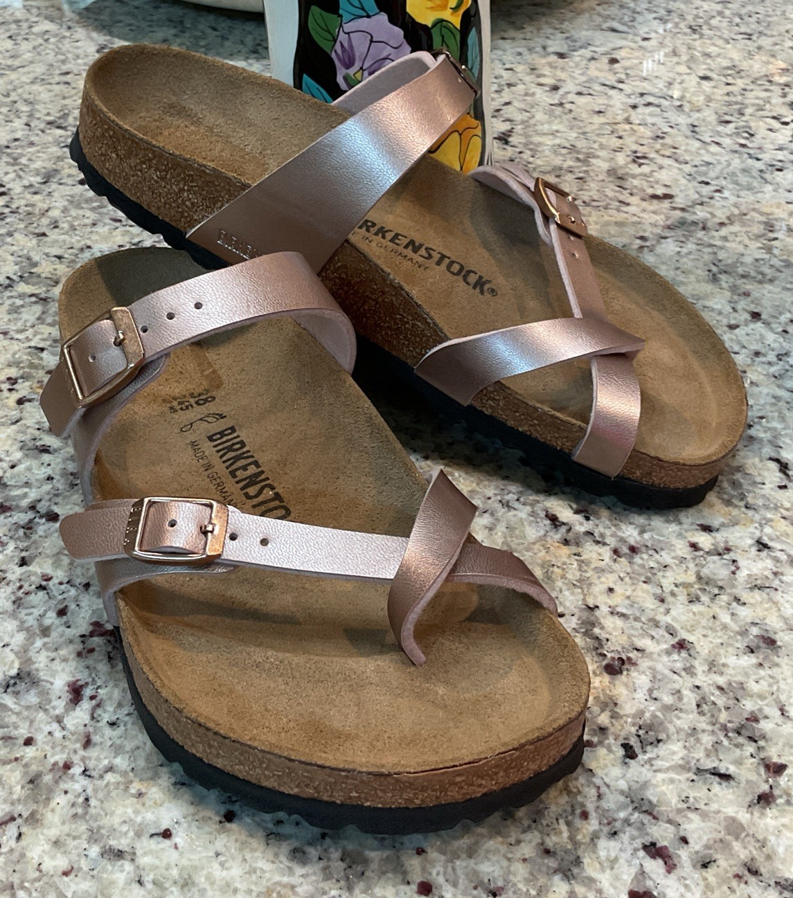 BIRKENSTOCK Women’s Sz 7-7.5 M/EUR 38 MAYARI Birko-Flor 102983 Copper MSRP $113