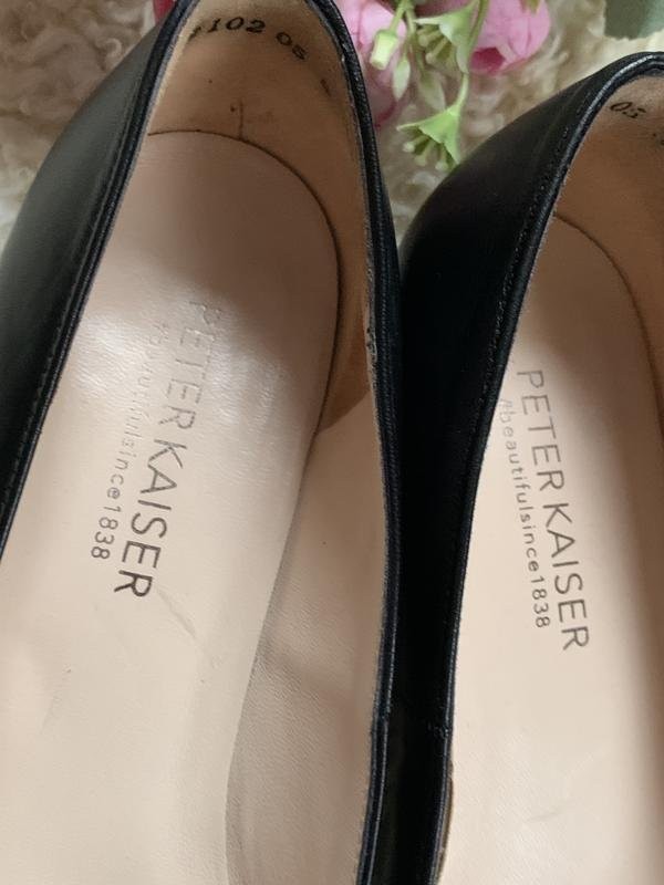 Women Peter Kaiser heels black leather 38 #ca09