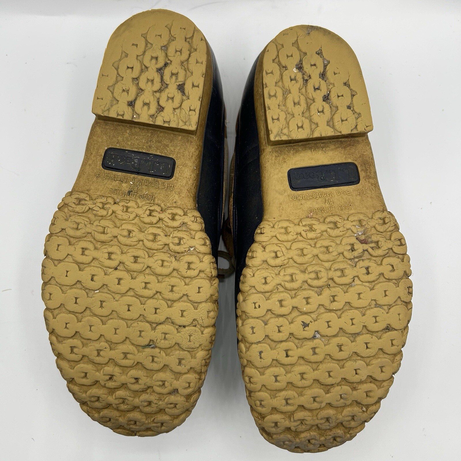 Vintage LL Bean Boot Rubber Mocs Duck Boot Women’s 7 Tan Leather Fisherman