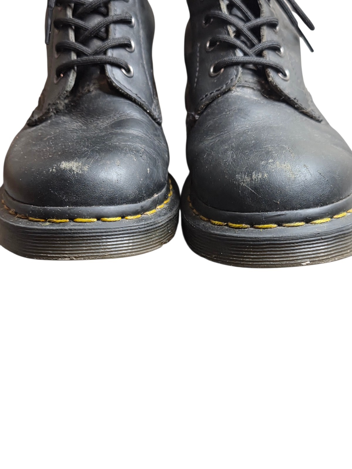 Dr. Martens 1460 Pascal Virginia Black Leather Combat Boots for Women, Size US 8