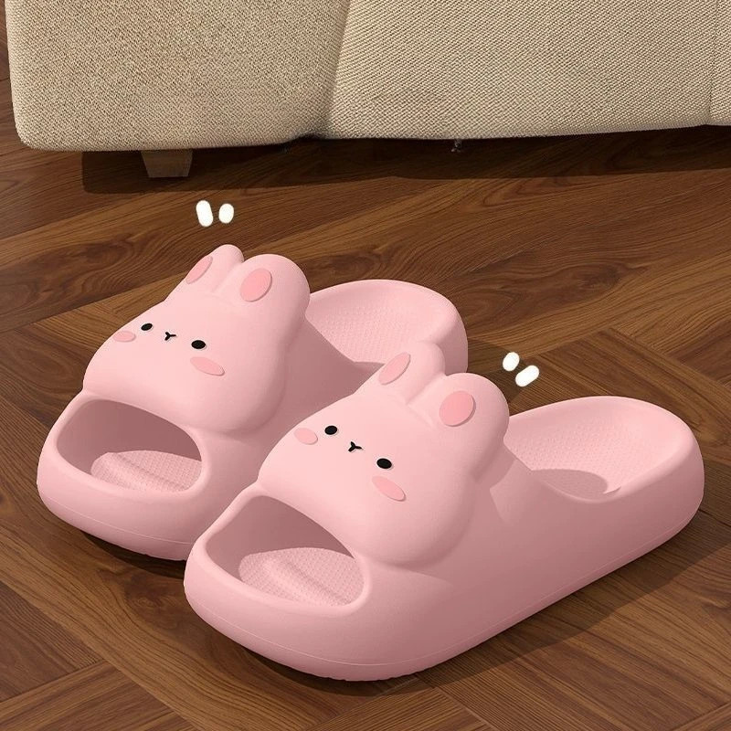 Women’s Summer Sandals and Slippers Home Cute Rabbit Style Bathroom Non-Slip Fee