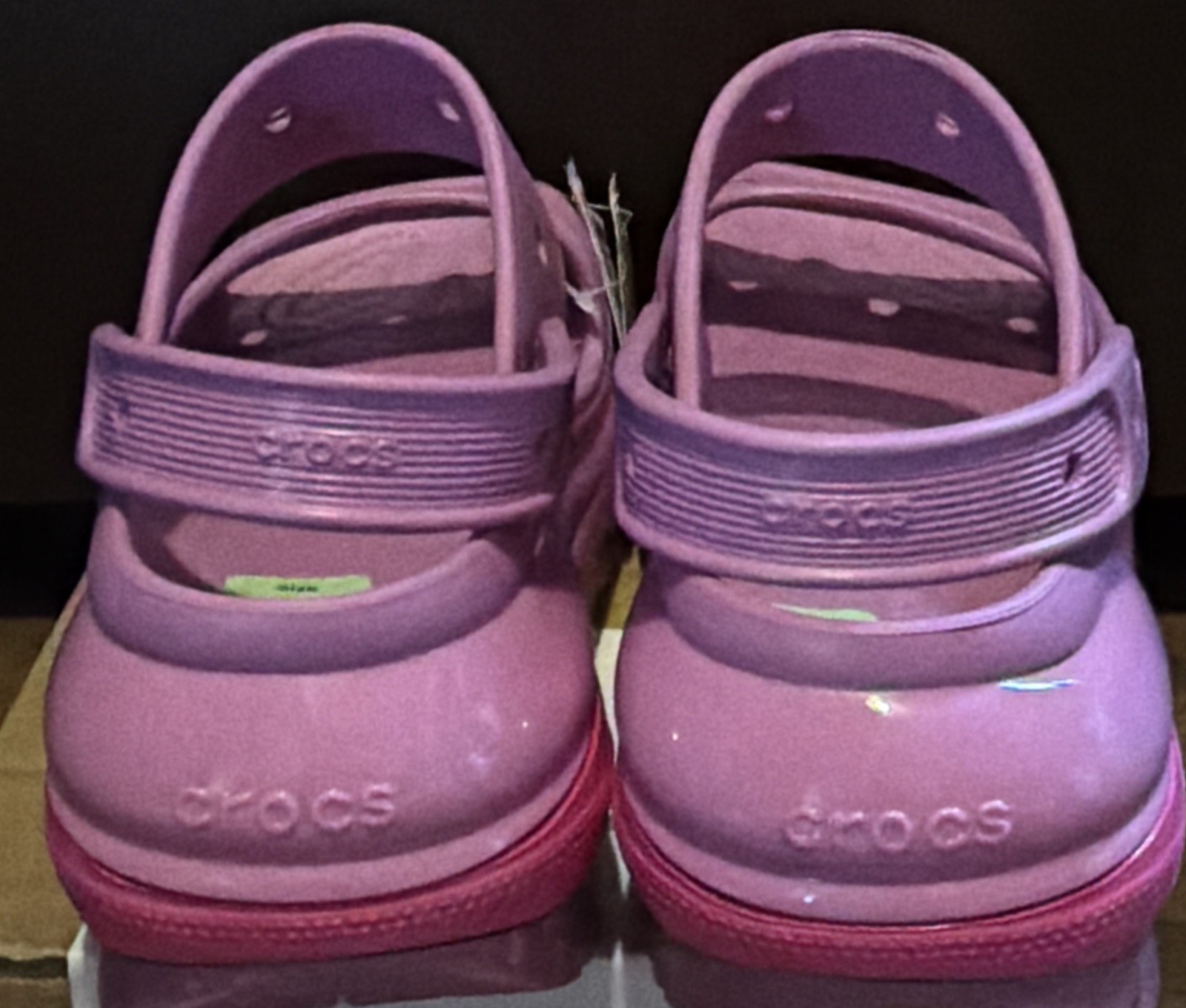 Crocs Mega Crush Sandal Platform Slides Purple Pink Womens 11 Chunky