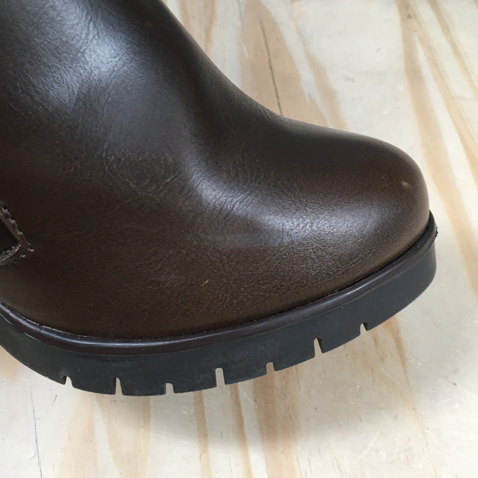 Dorothy Gaynor Boots Womens 23.5 US 6 Ankle Bootie Brown Side Zip Comfort Block