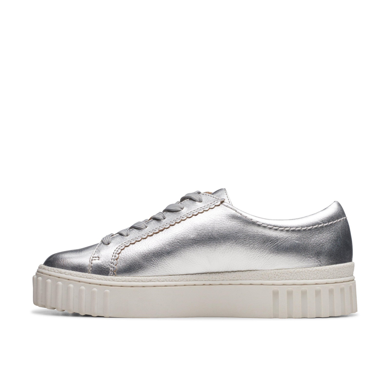 Clarks Womens Mayhill Walk Metallic Leather Casual Sneakers Shoes
