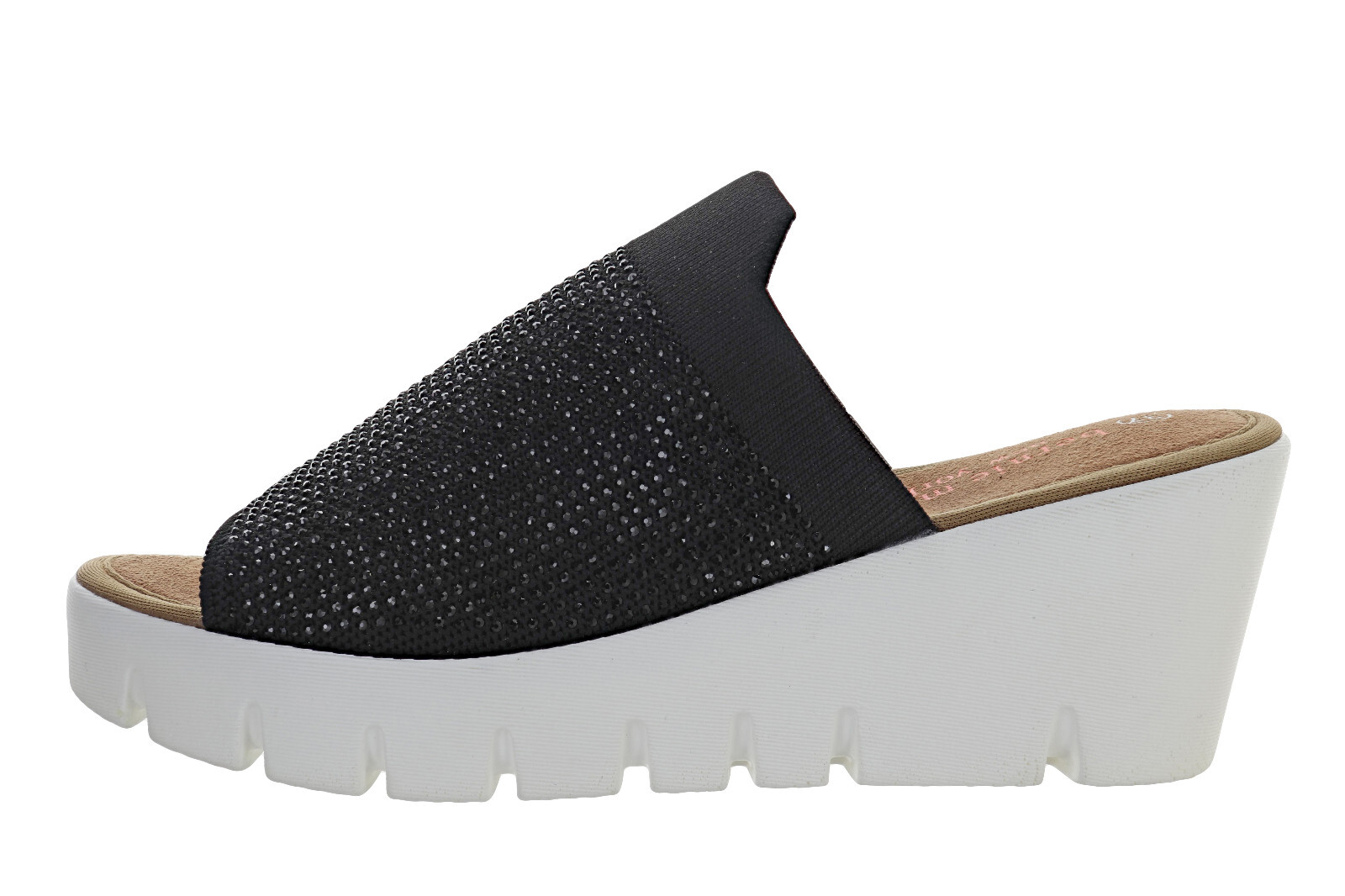 Bernie Mev Women’s Venti Crystal Wedge Heel Sandal Ladies Cushioned Footbed