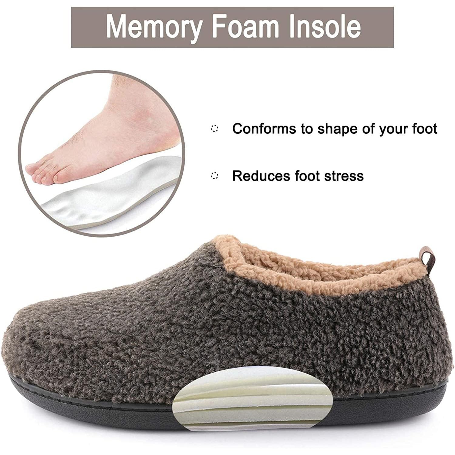 Men’s Nomad Slipper with Reset Foam, 44/45 EU, Mocha