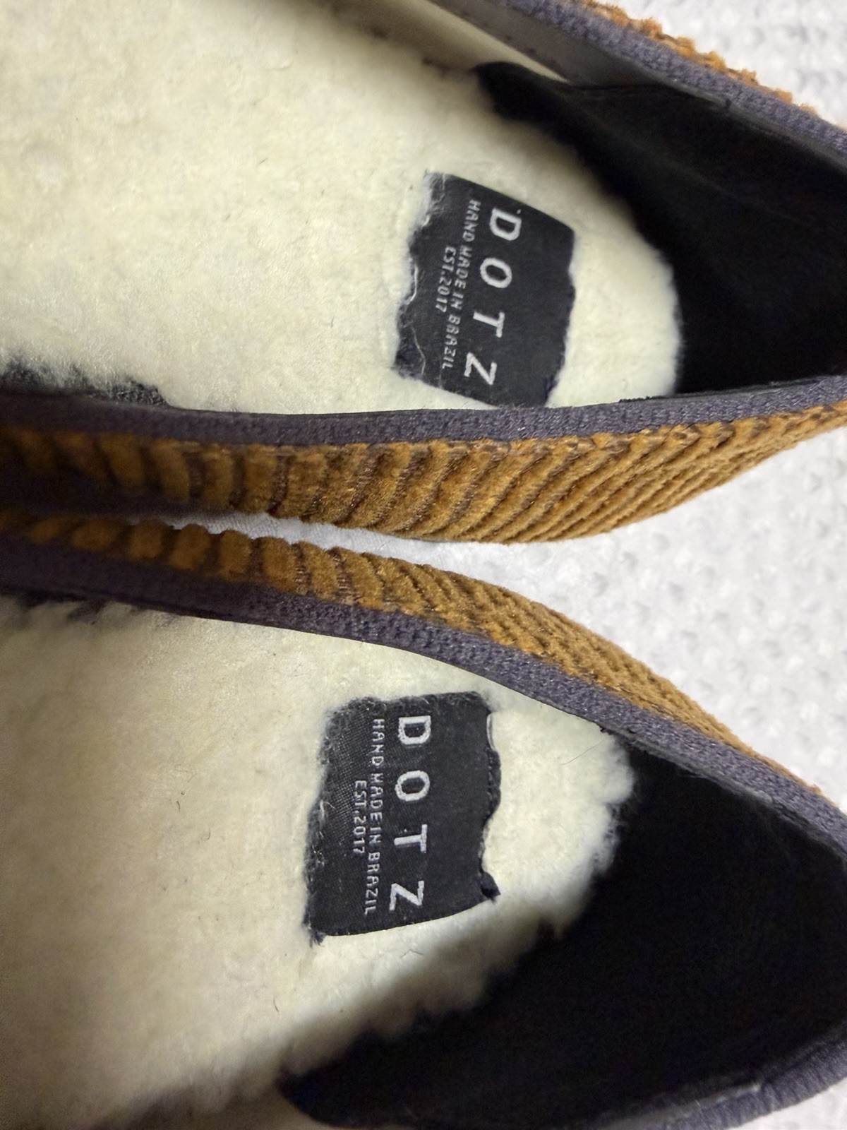 Dotz Corduroy Tassel Loafers Handmade In Brazil US 8 EU 38 Recycled Materials
