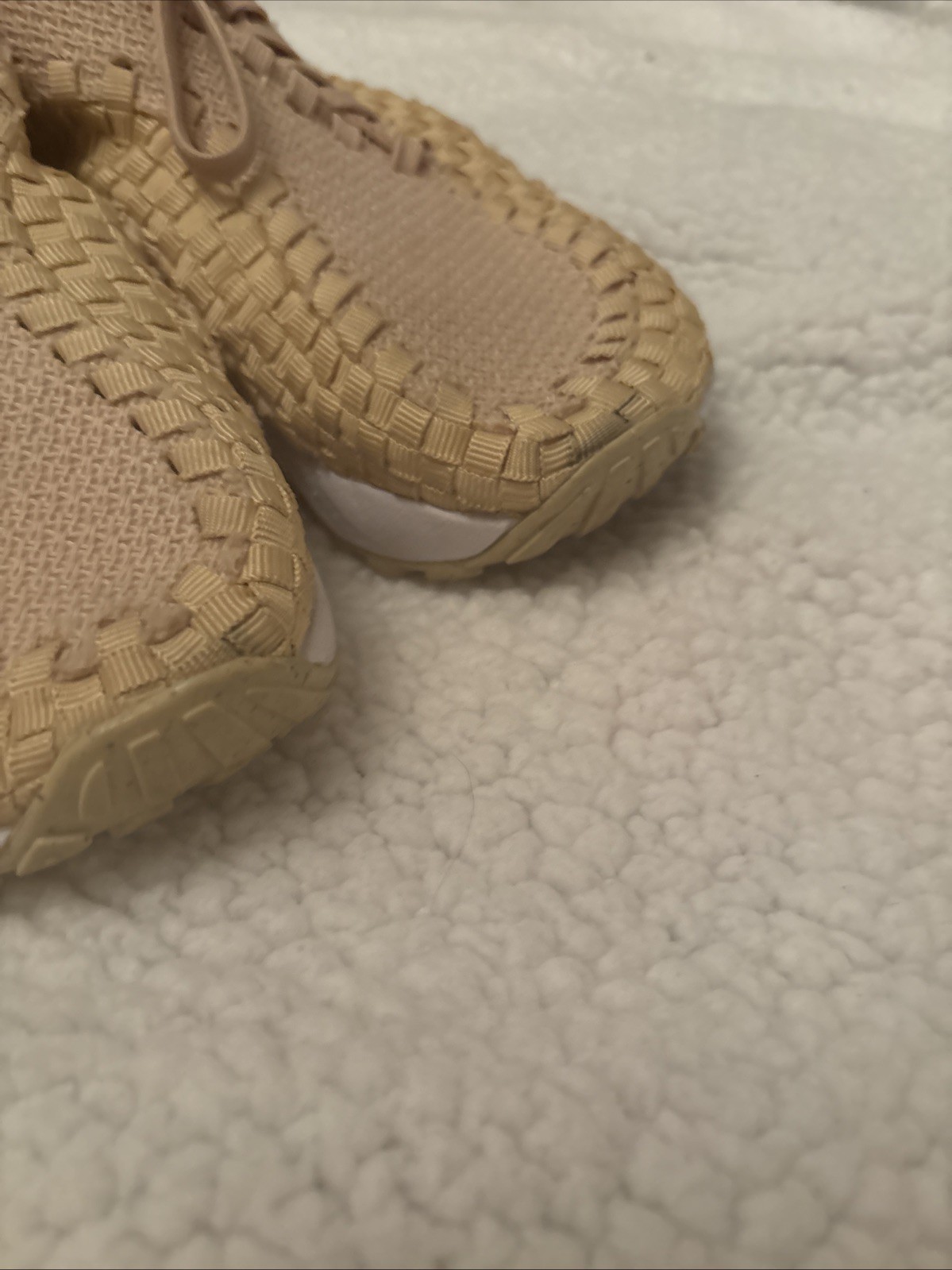 Nike Footscape Air Force 1 Woven Women Sand Beige Sneakers Size 71/2 US