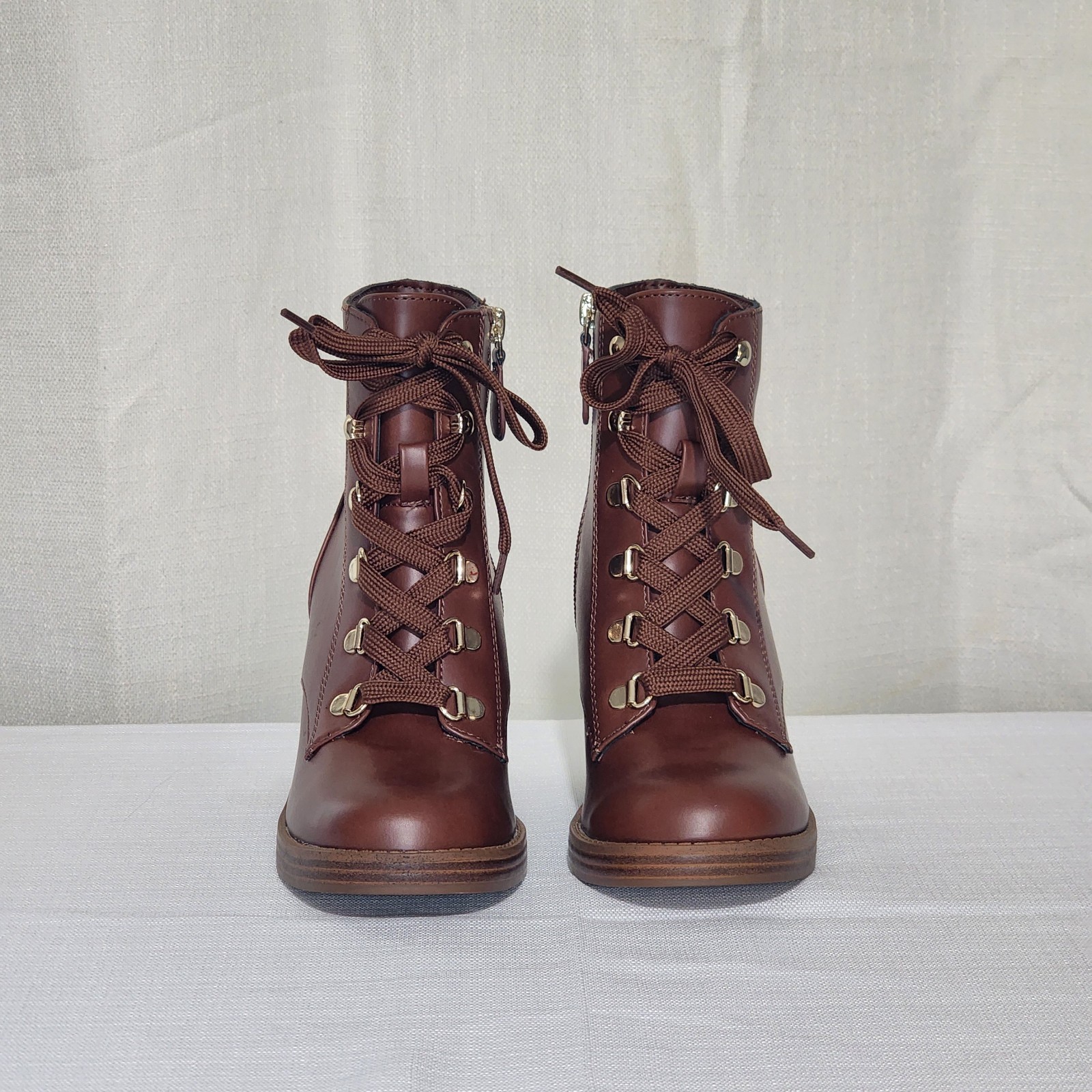 On 34th Women’s Prittee Botties Block Heel Full Zip Brown Size 5 NWB