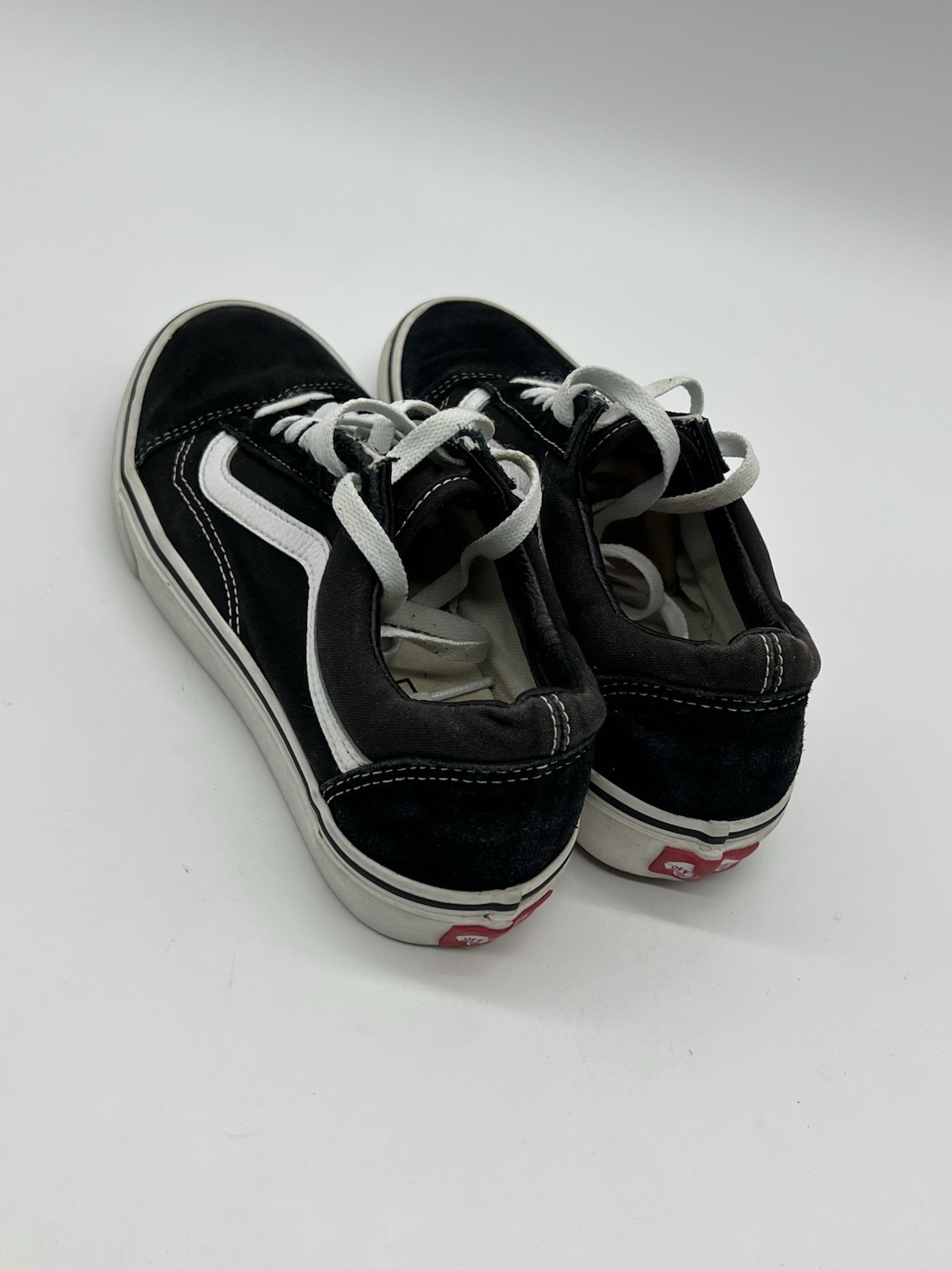Vans Ward Women 8.5 Men 7 Black Suede Low Top Canvas Athletic Skateboard Sneaker