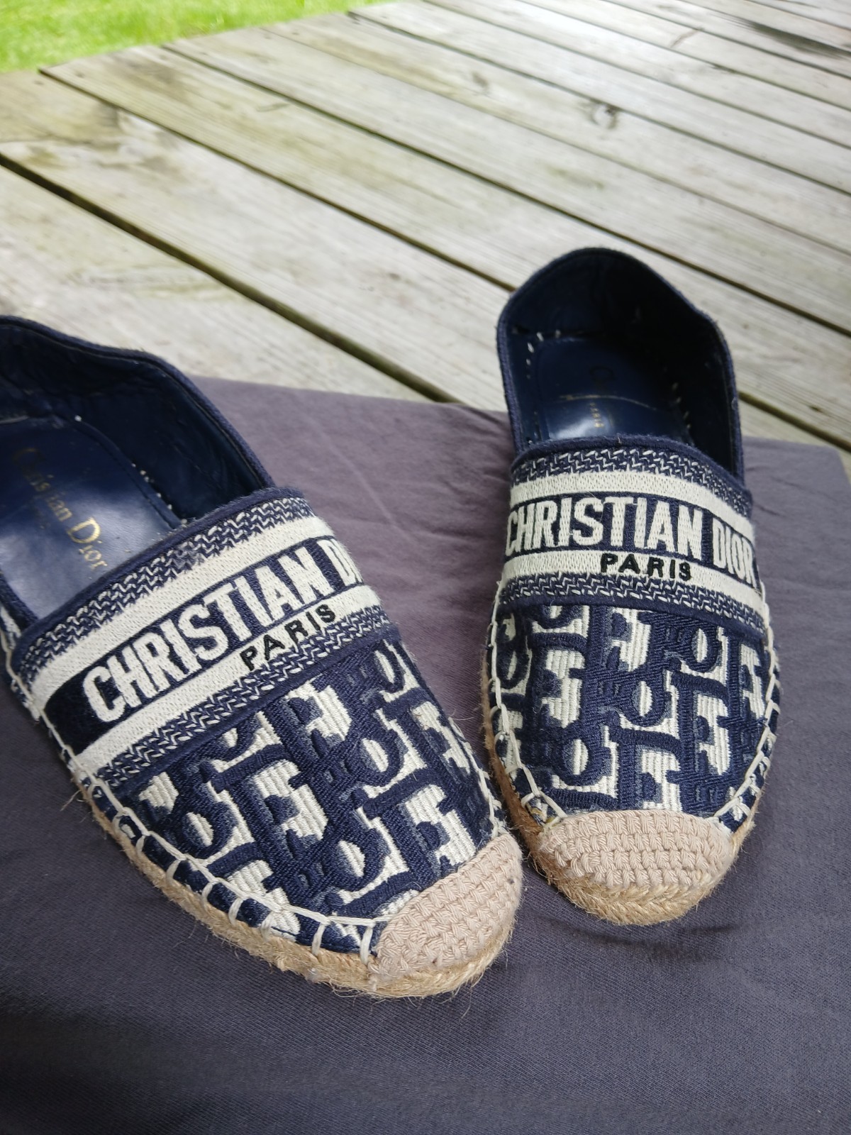 Christian Dior Womens Granville Espadrille Flats Plan De Paris EU 35.5 / US 5.5