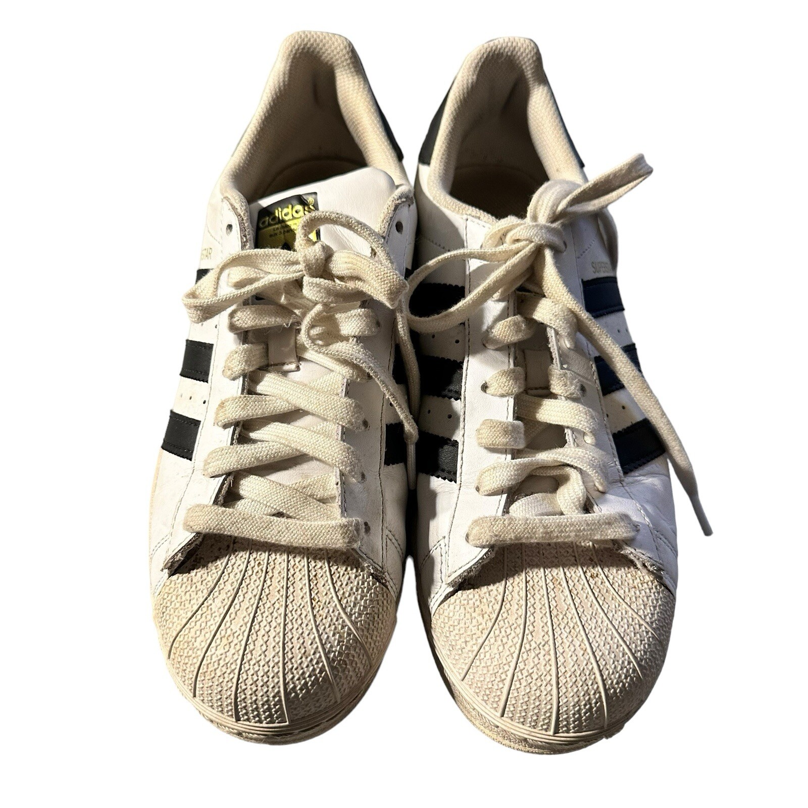 Adidas Athletic Sneakers Ultra Boost Gold Superstars 8.5 US White Black Low Top