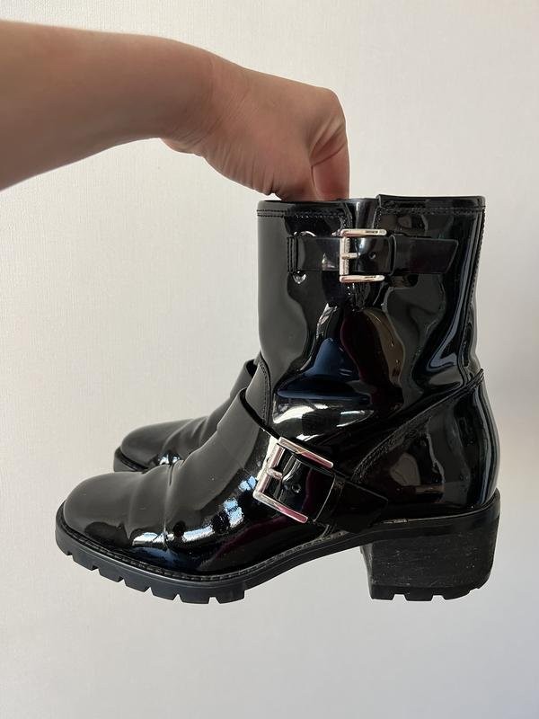 women michael kors boots black patent leather 7