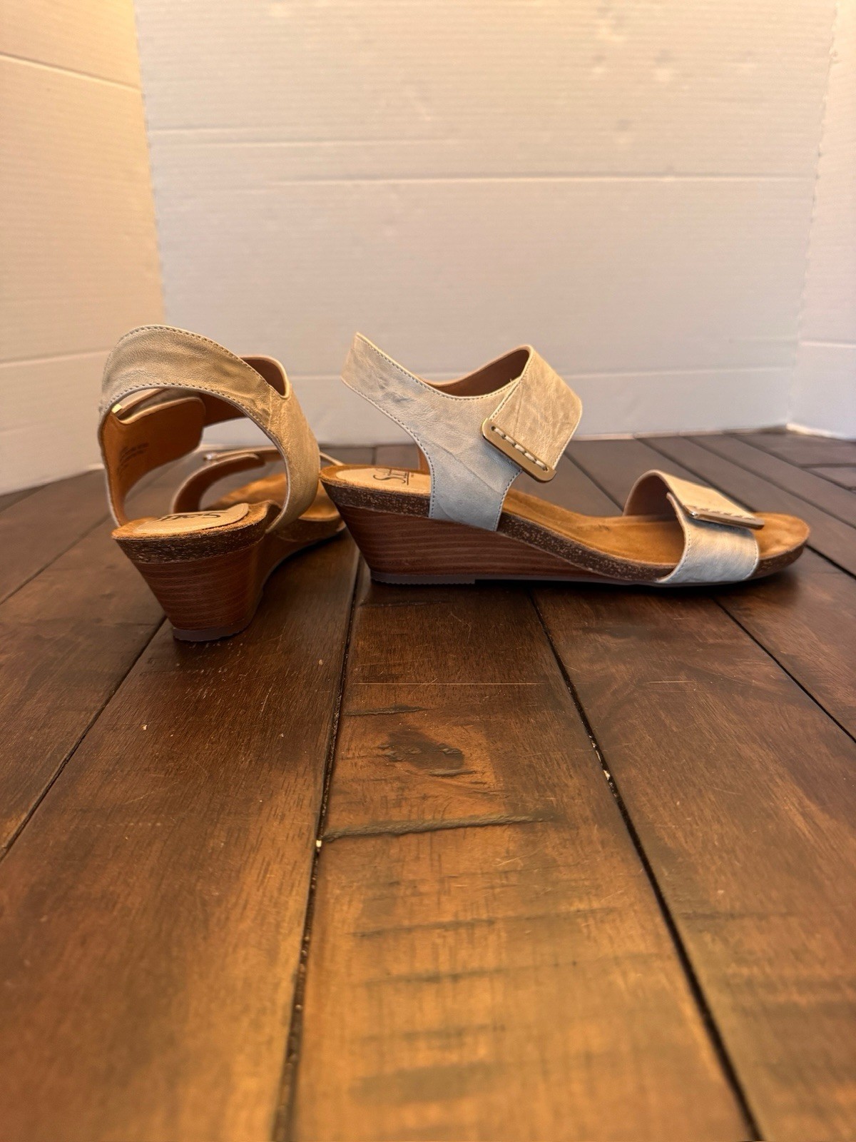 Sofft Verdi Wedge Adjustable Straps Stone Taupe Sandals Women’s Size 10