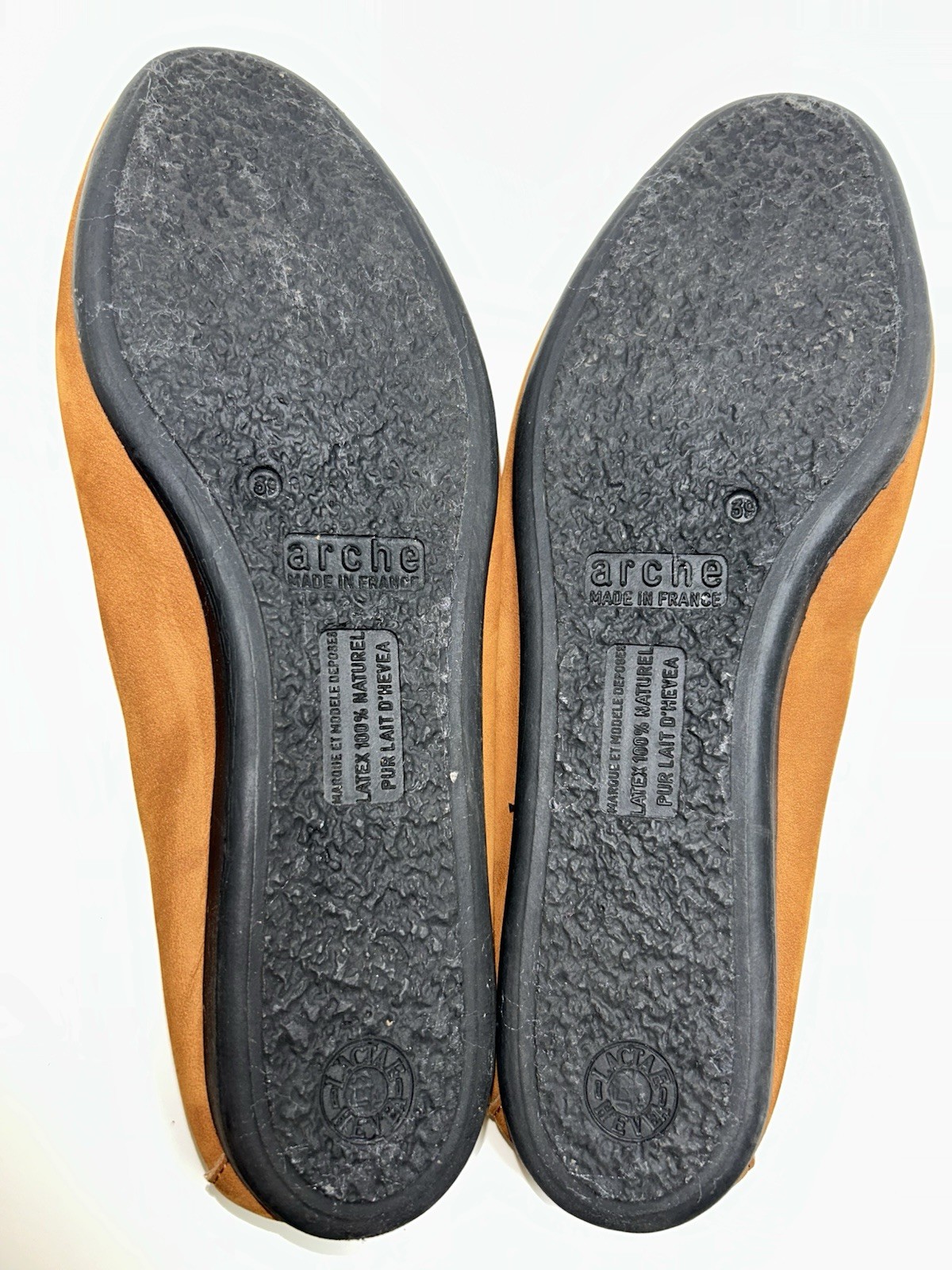 Arche Laius Ballerinas Orange Neya Nubuck Leather Flats Made In France 39 8